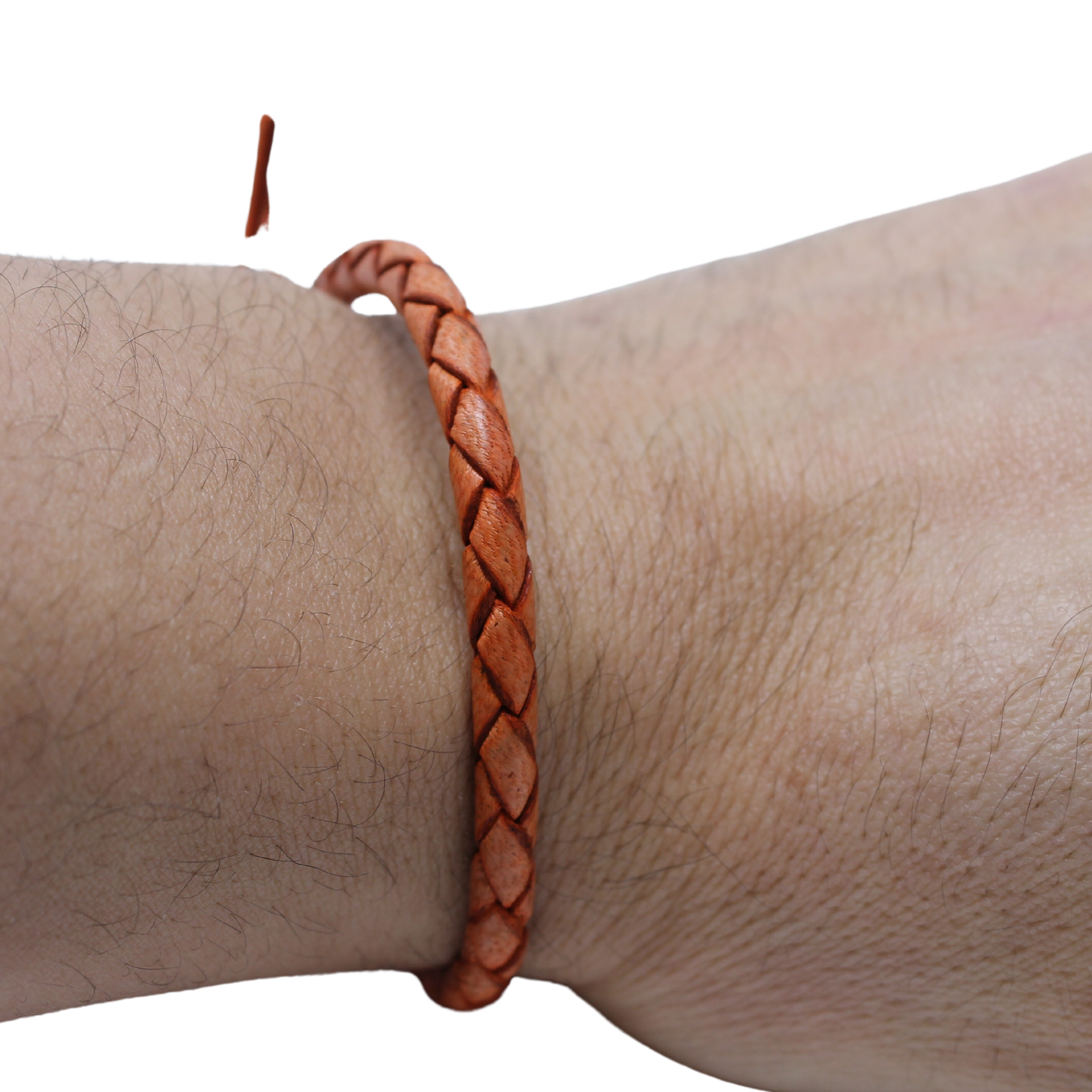 Adjustable twisted artisan leather bracelet jewelry for men and women on wrist by Artisan Stories