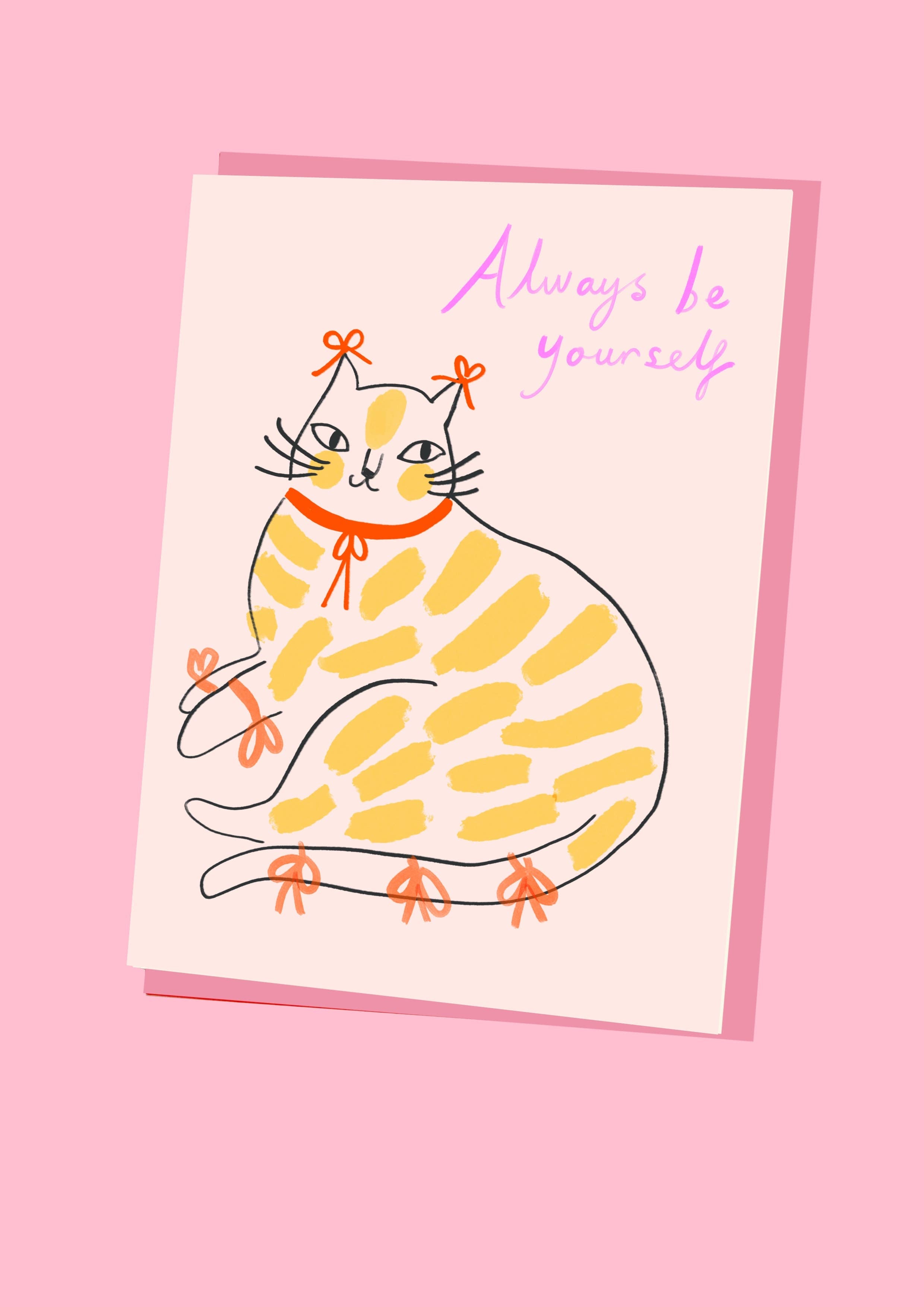 Always Be Yourself Cat Greeting Card