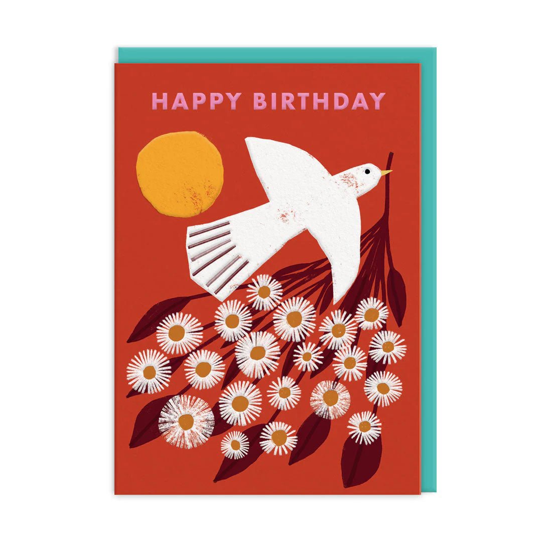 Bird and Flowers Birthday Card - Artisan Stories