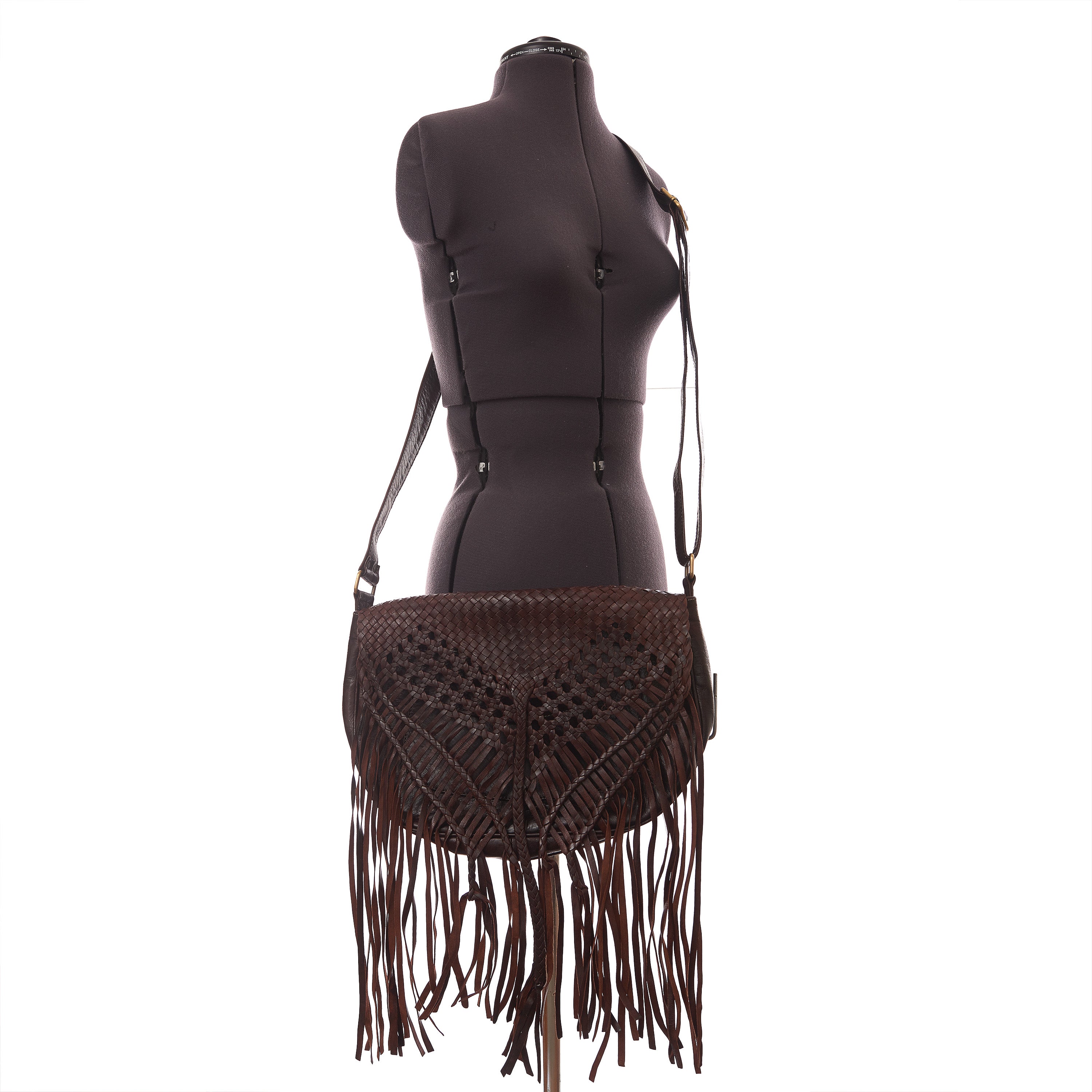 Handwoven Moroccan Leather Fringe Messenger Bag – Bohemian Crossbody & Shoulder Bag