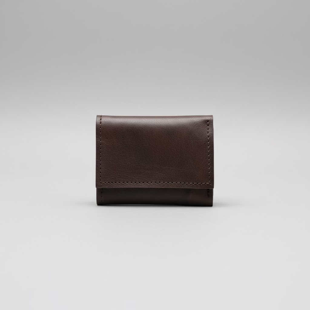 Handmade Triple-Fold Leather Wallet (11cm x 8cm)