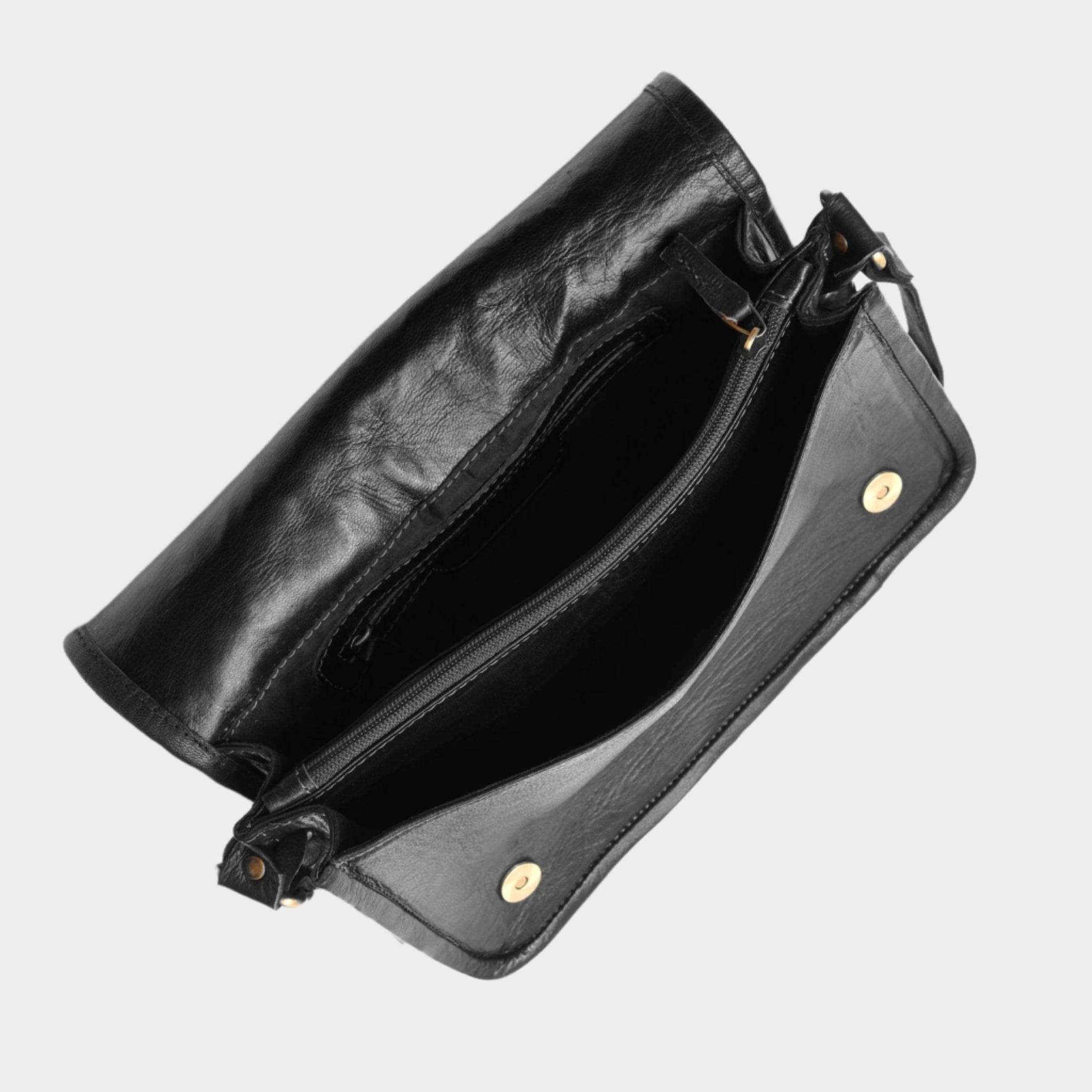 Charlotte Woven Leather Shoulder Bag black - Artisan Stories