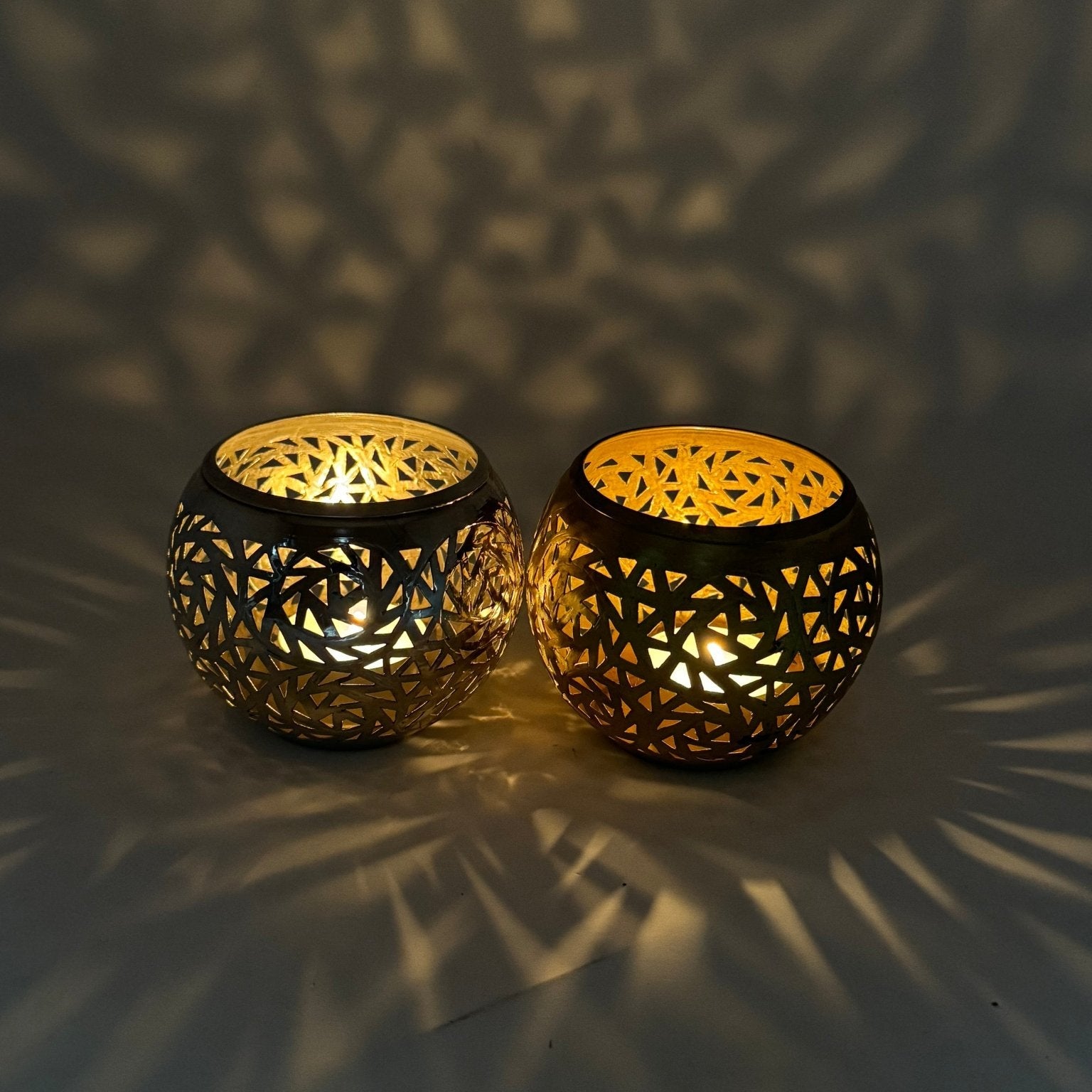 cut - out Brass Tealight Holder - Artisan Stories
