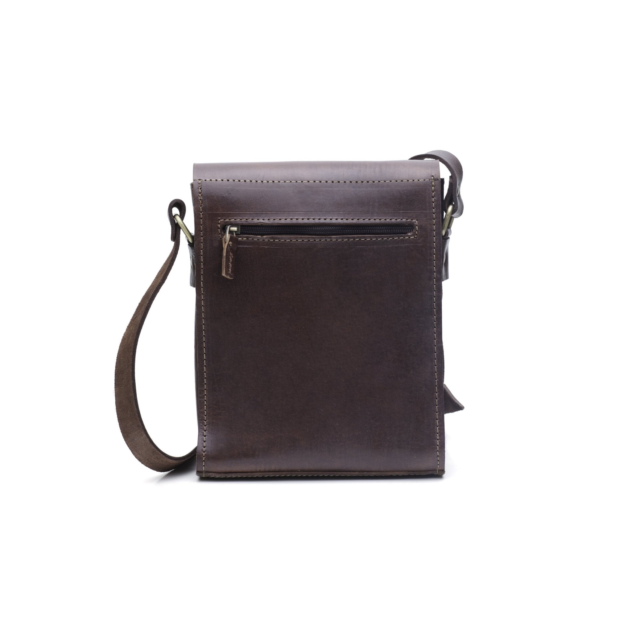 Dark Brown Leather City Bag - Artisan Stories