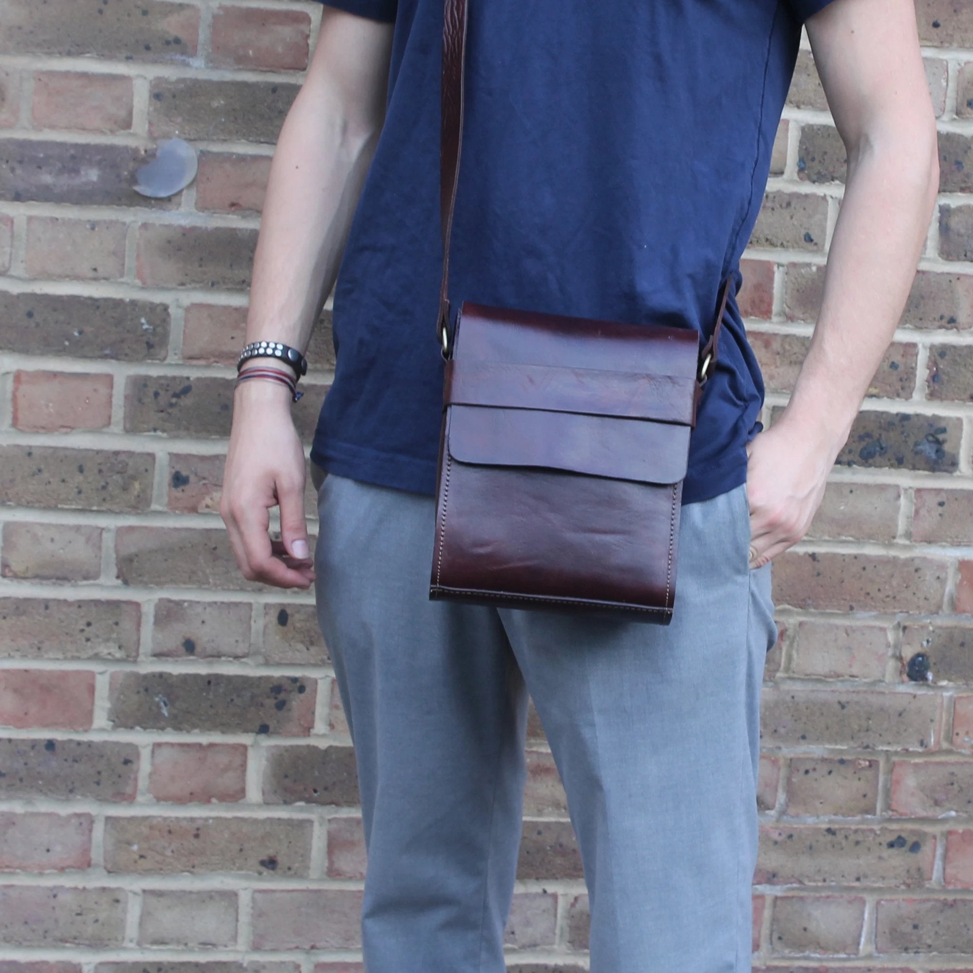 Dark Brown Leather City Bag - Artisan Stories