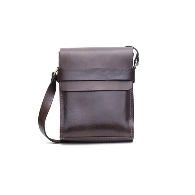 Dark Brown Leather City Bag - Artisan Stories