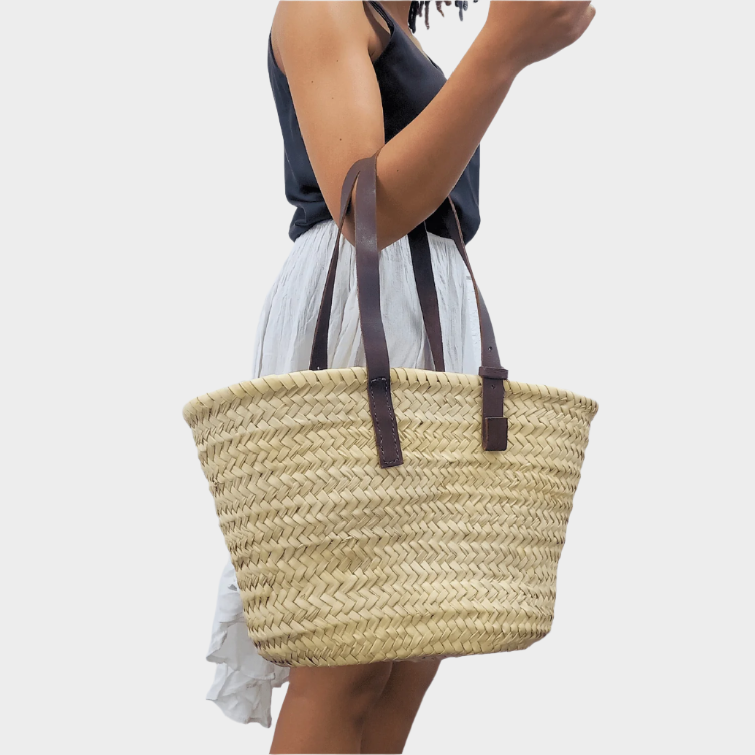 French Basket adjustable Leather Handles - Artisan Stories