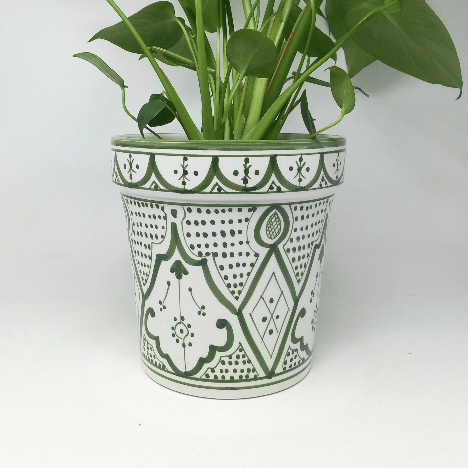 moroccan style plant pots uk Safa Handpainted Moroccan Ceramic Plant Pot – Artisan Statement Planter (3 Sizes)