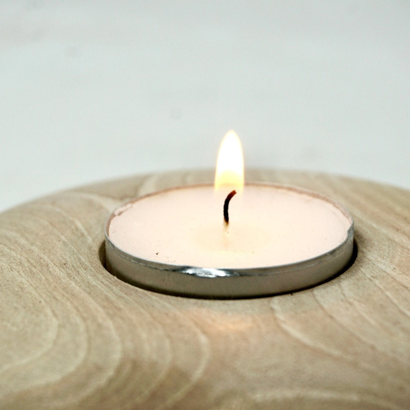 Hand Carved Walnut Tealight Candle Holder - Artisan Stories