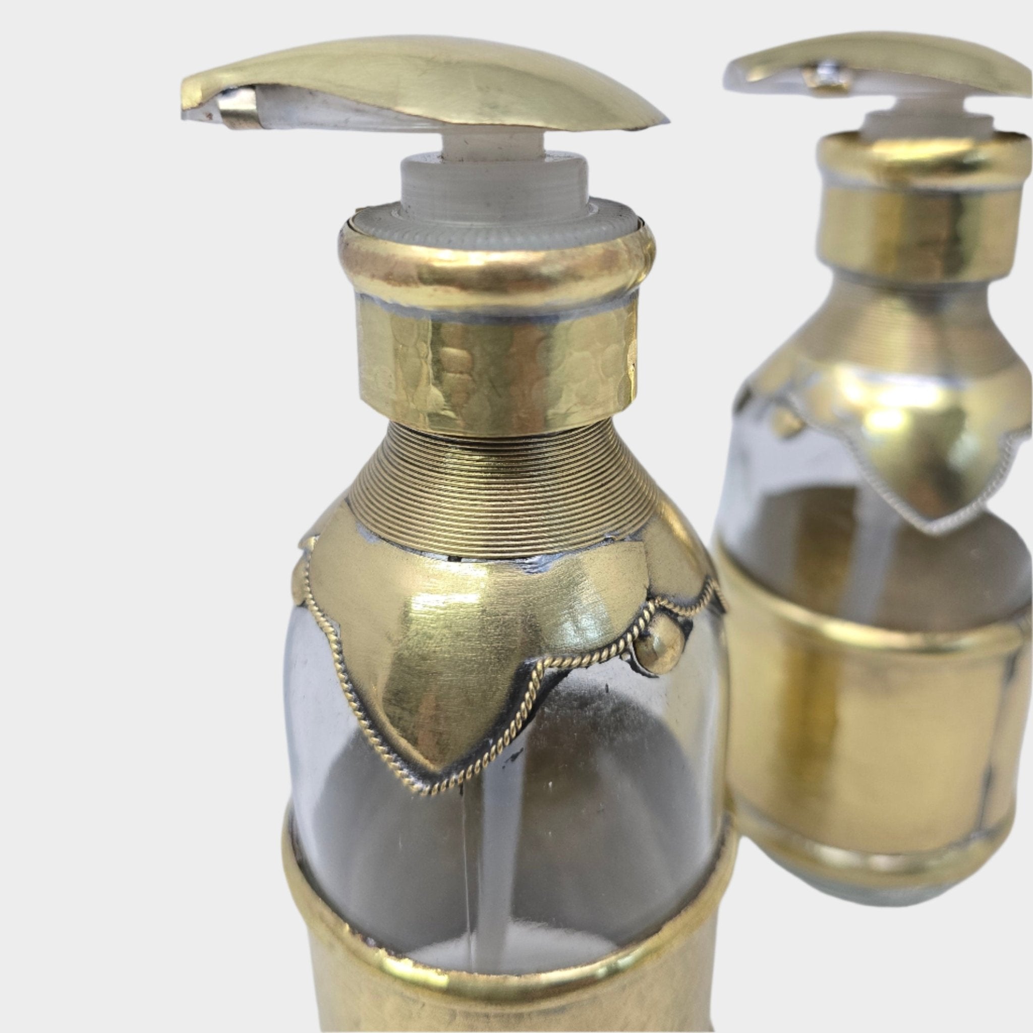 Hand - Hammered Moroccan Glass Soap Dispenser - Artisan Stories