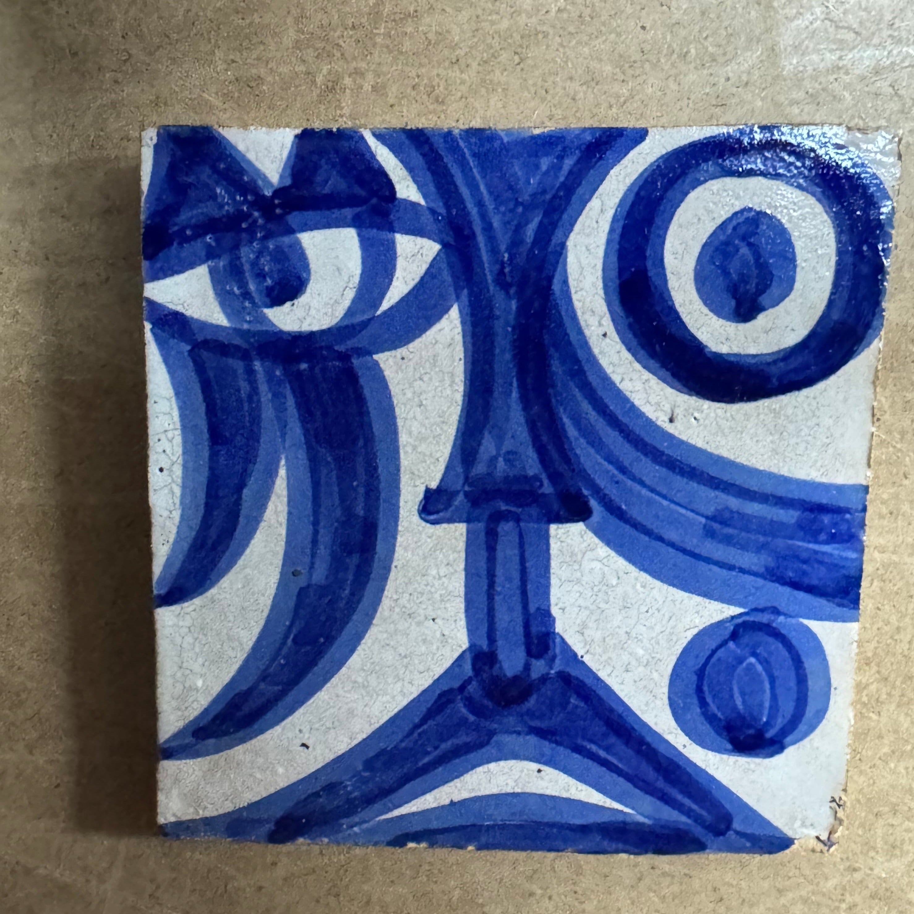 Cubist ceramic coaster Tile
