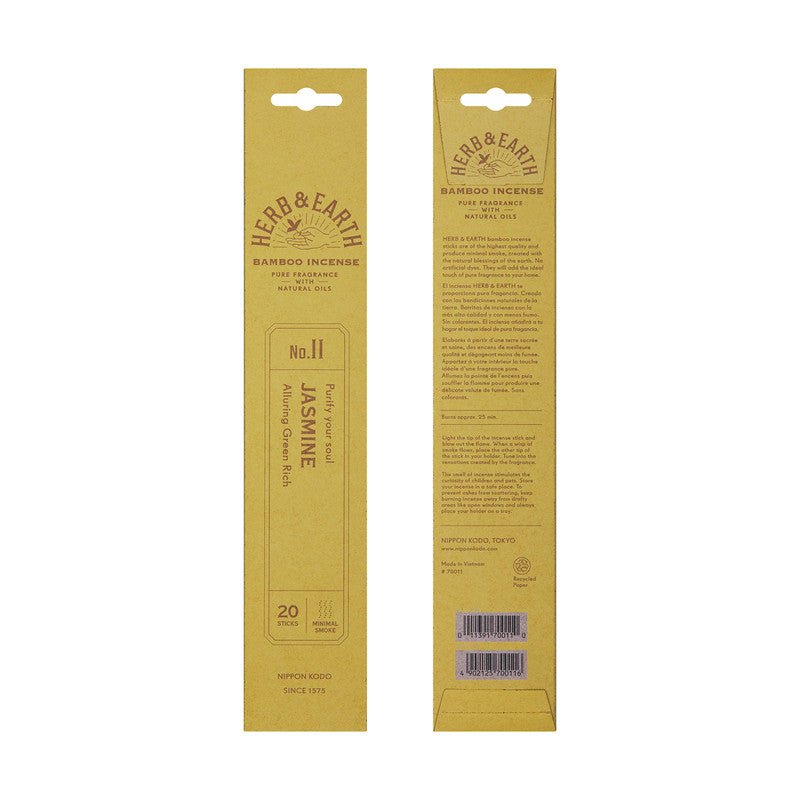 jasmine Herb & Earth bamboo incense - Artisan Stories