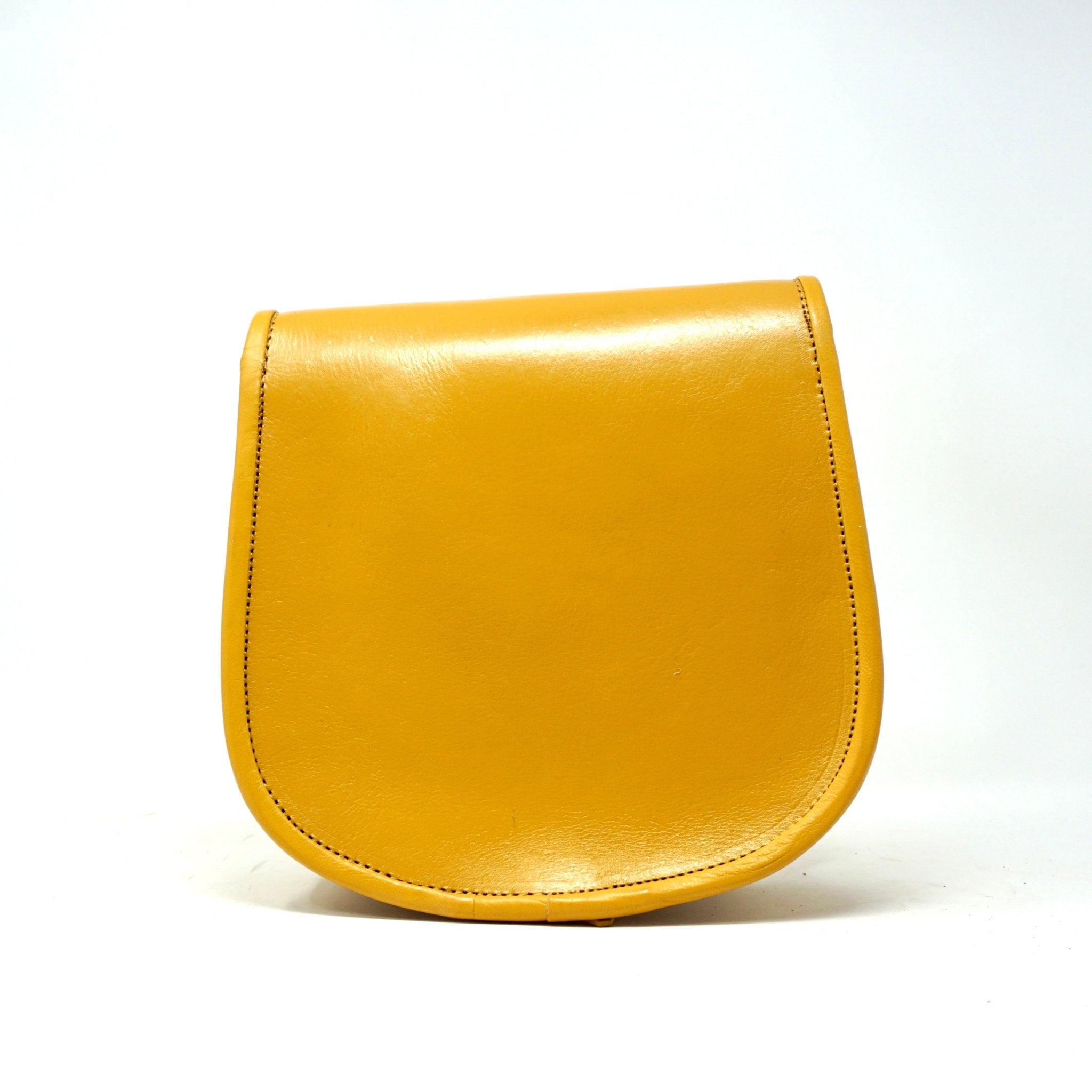 Leather Sam Woven Saddle Bag - yellow - Artisan Stories