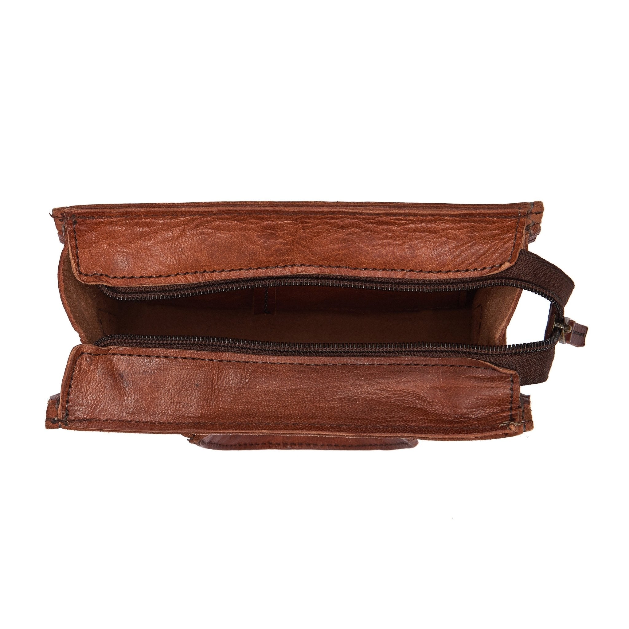 Light Brown Leather Box HandBag - Artisan Stories