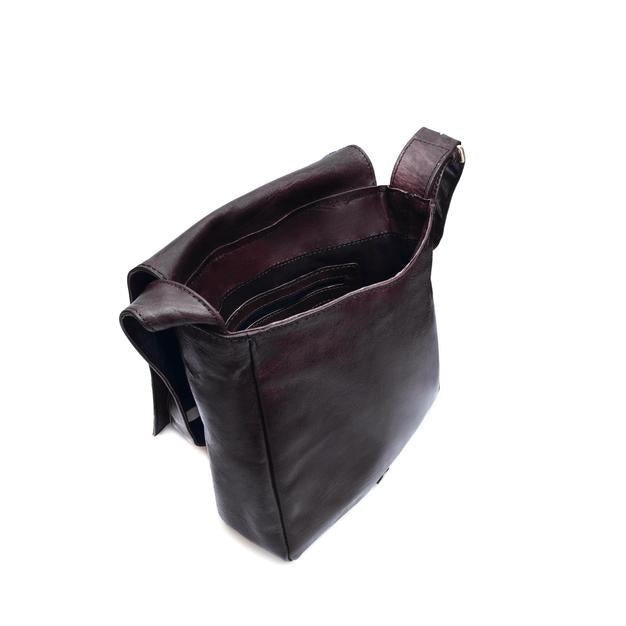 Medium Dark Brown Harley Leather Reporter Bag - Artisan Stories