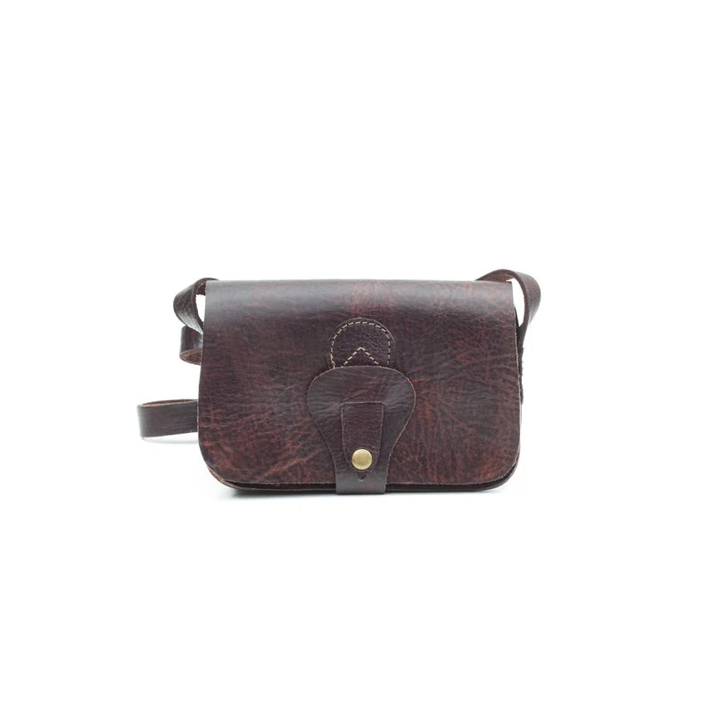 Noah Geldbörse Crossbody – Handgemachtes Vollnarbenleder – Gelb