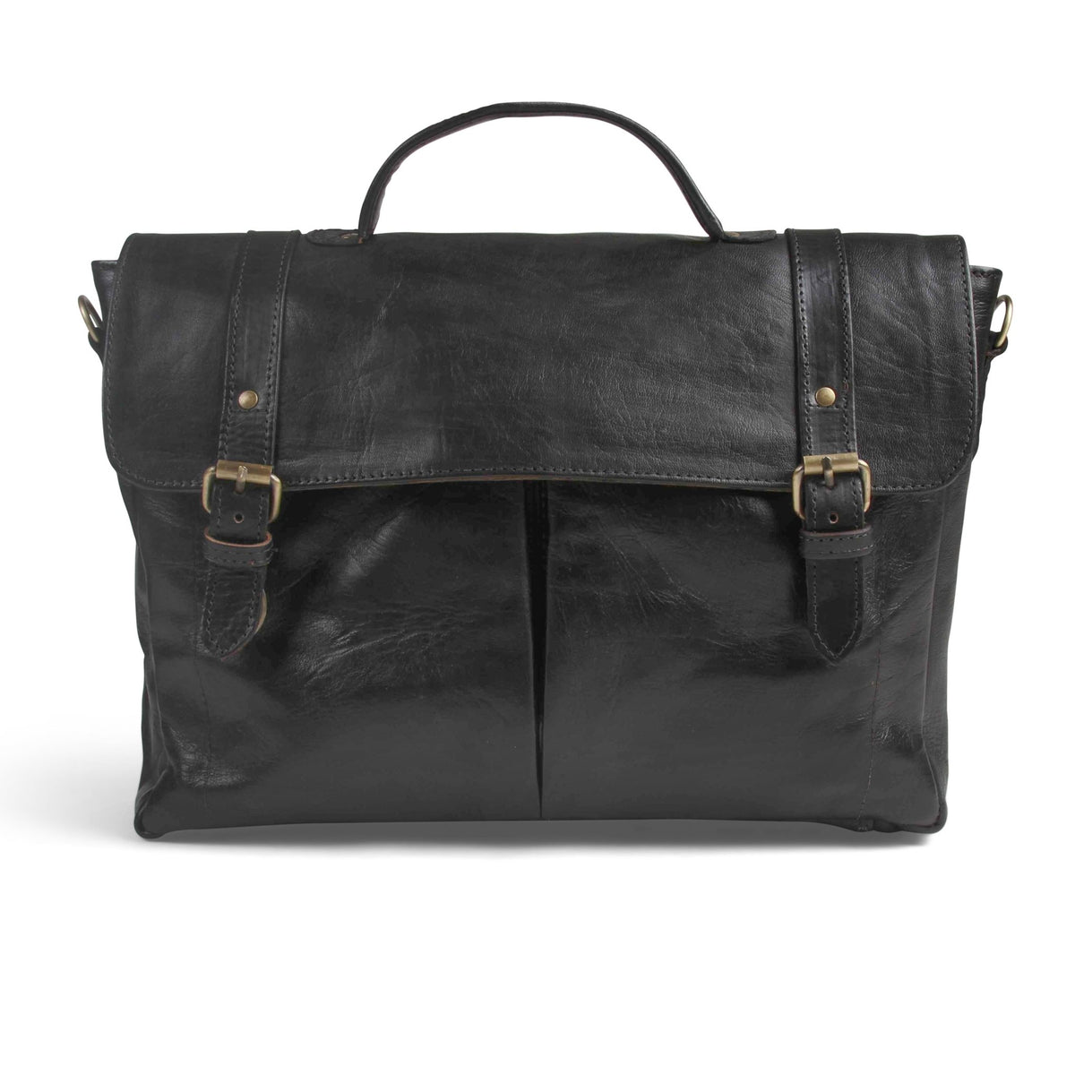 Oxford Briefcase Bag - Black - Artisan Stories