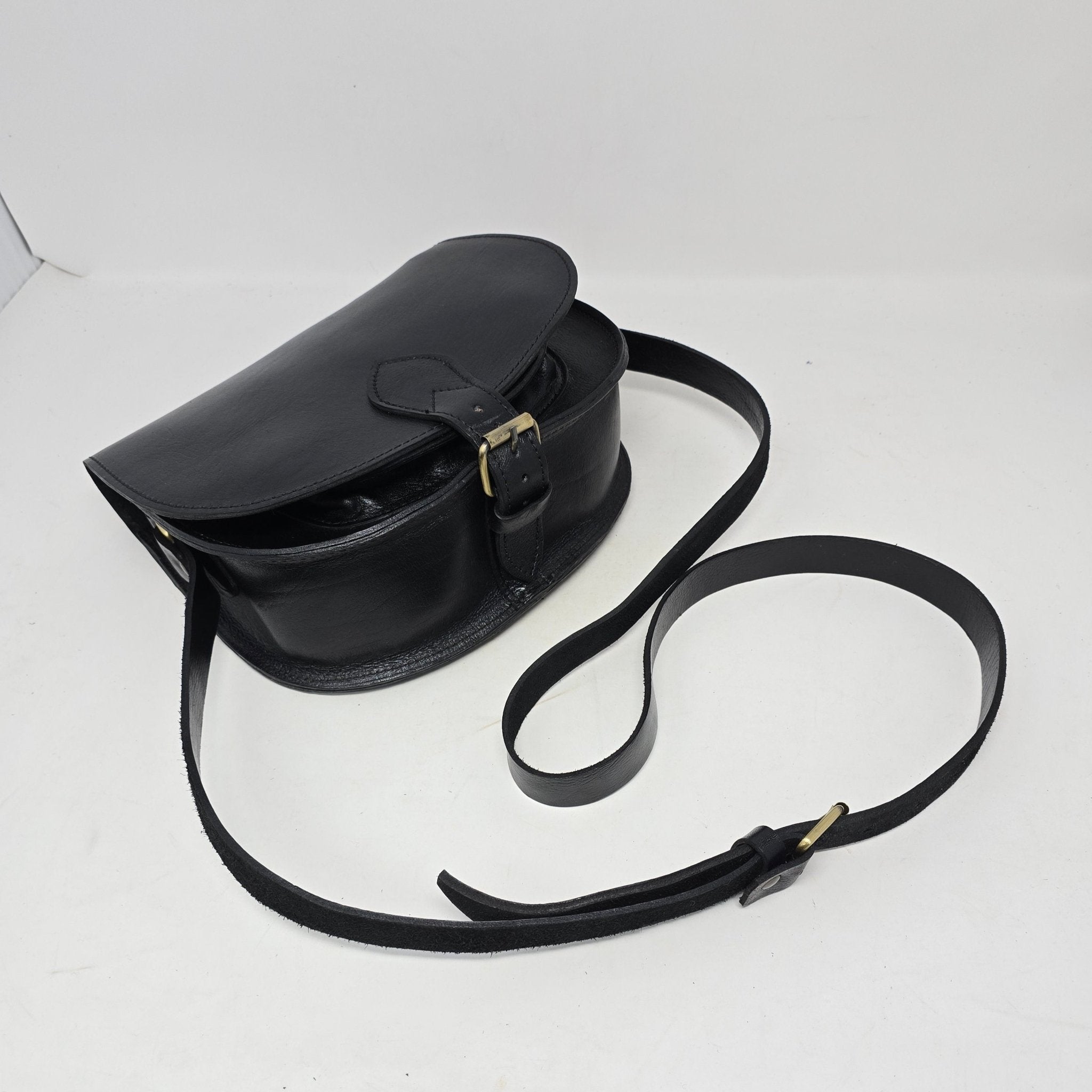 Sam Leather Saddle Bag - Black - Artisan Stories