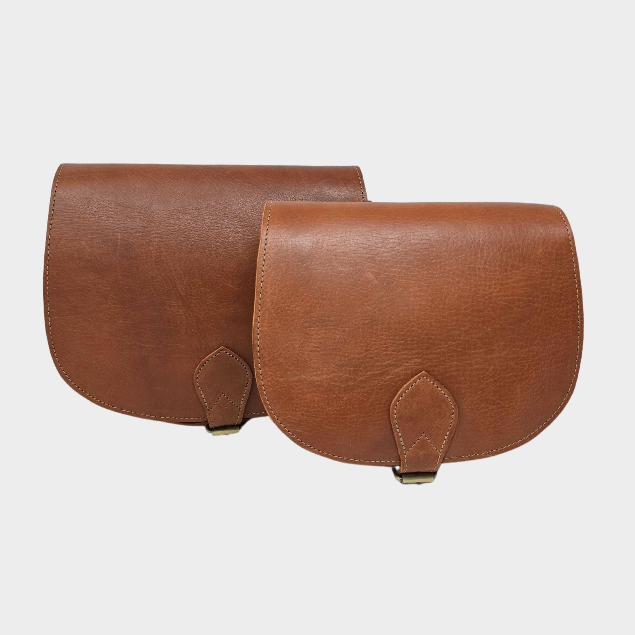 Sam Tan Leather crossbody Saddle Bag - Artisan Stories