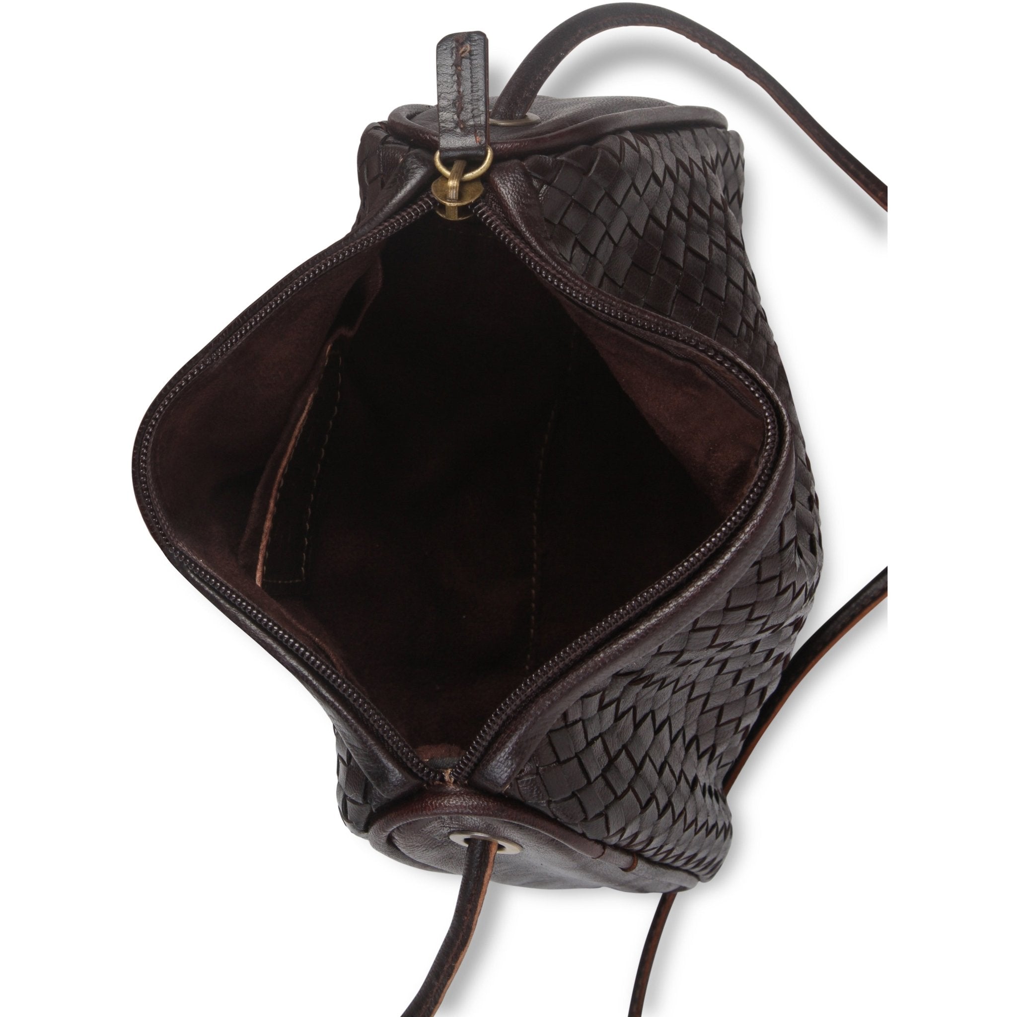 Simone Leather Crossbody bag dark brown - Artisan Stories