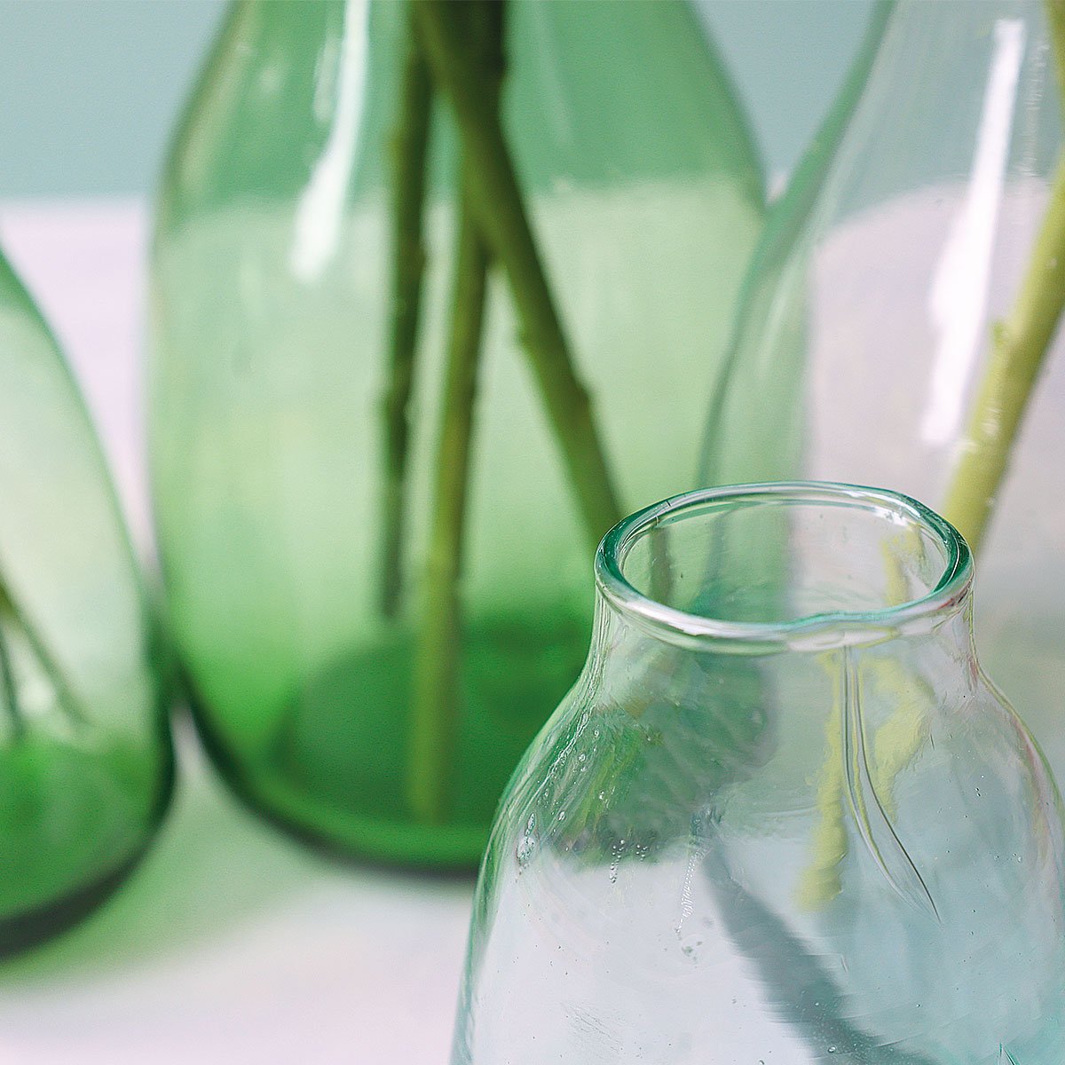Calebasse Clear recycle Glass Carafe/Vase - Artisan Stories