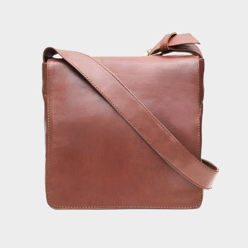 Small Light Brown Harley Leather Bag - Artisan Stories