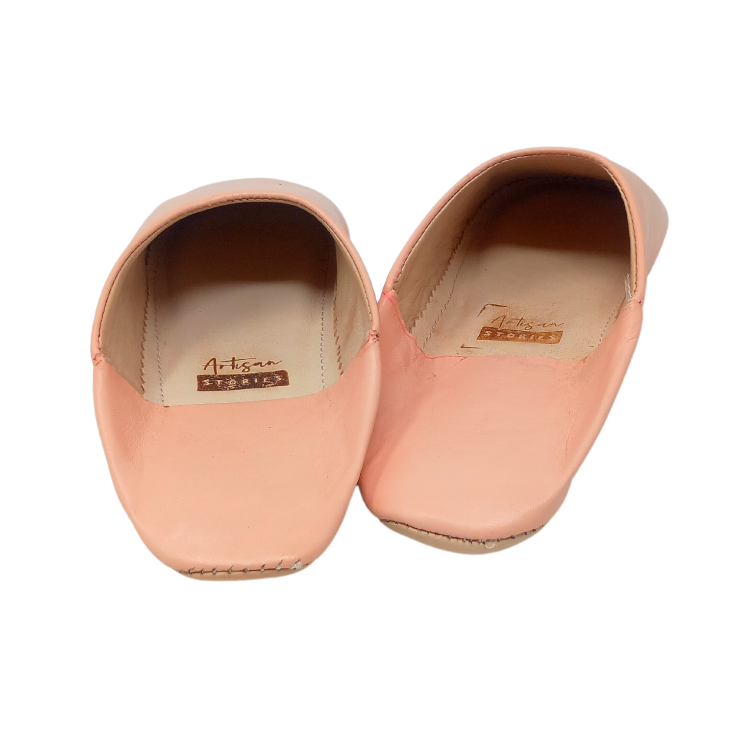 Women's leather slippers Pale Pink