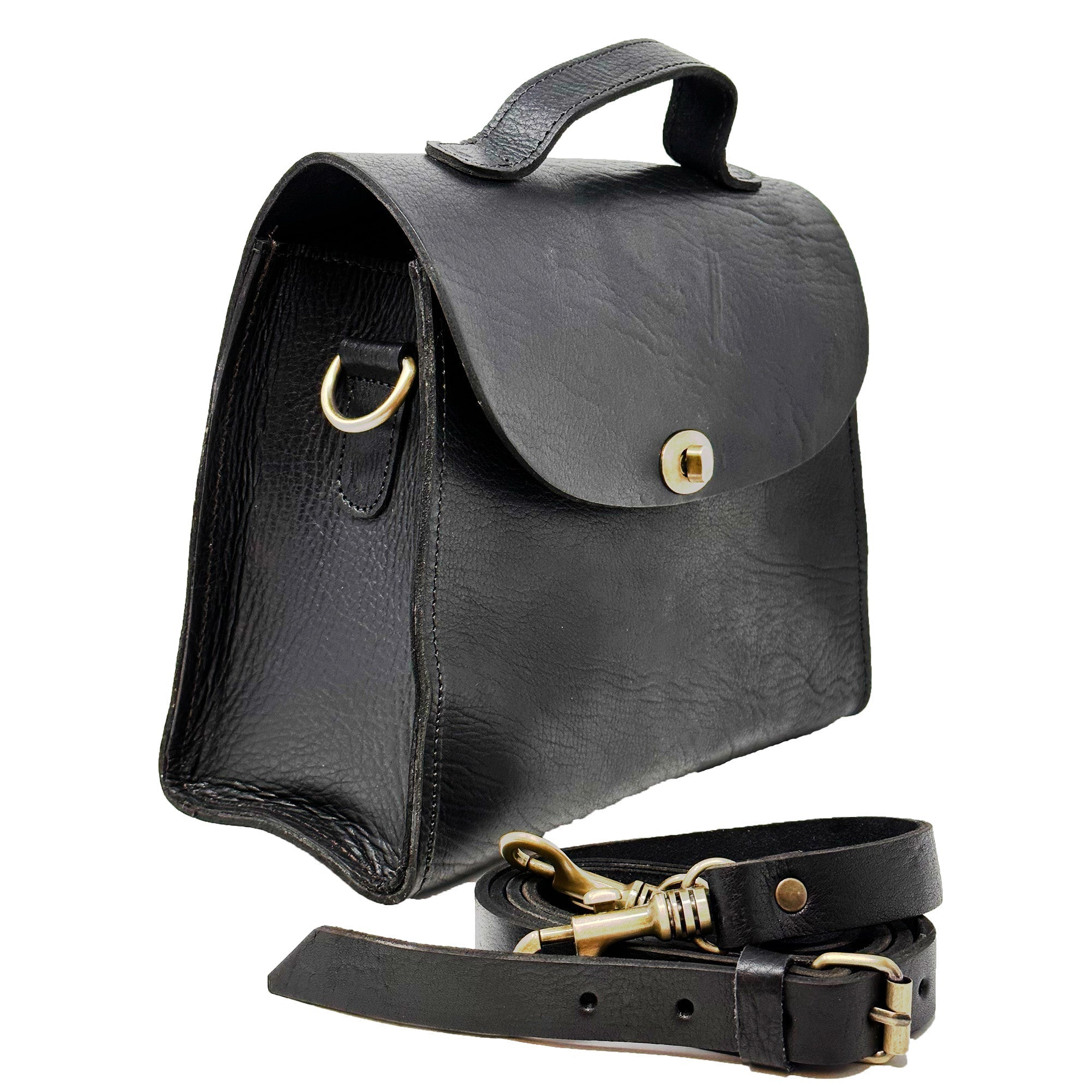 Vicky Black Leather Handbag - Artisan Stories