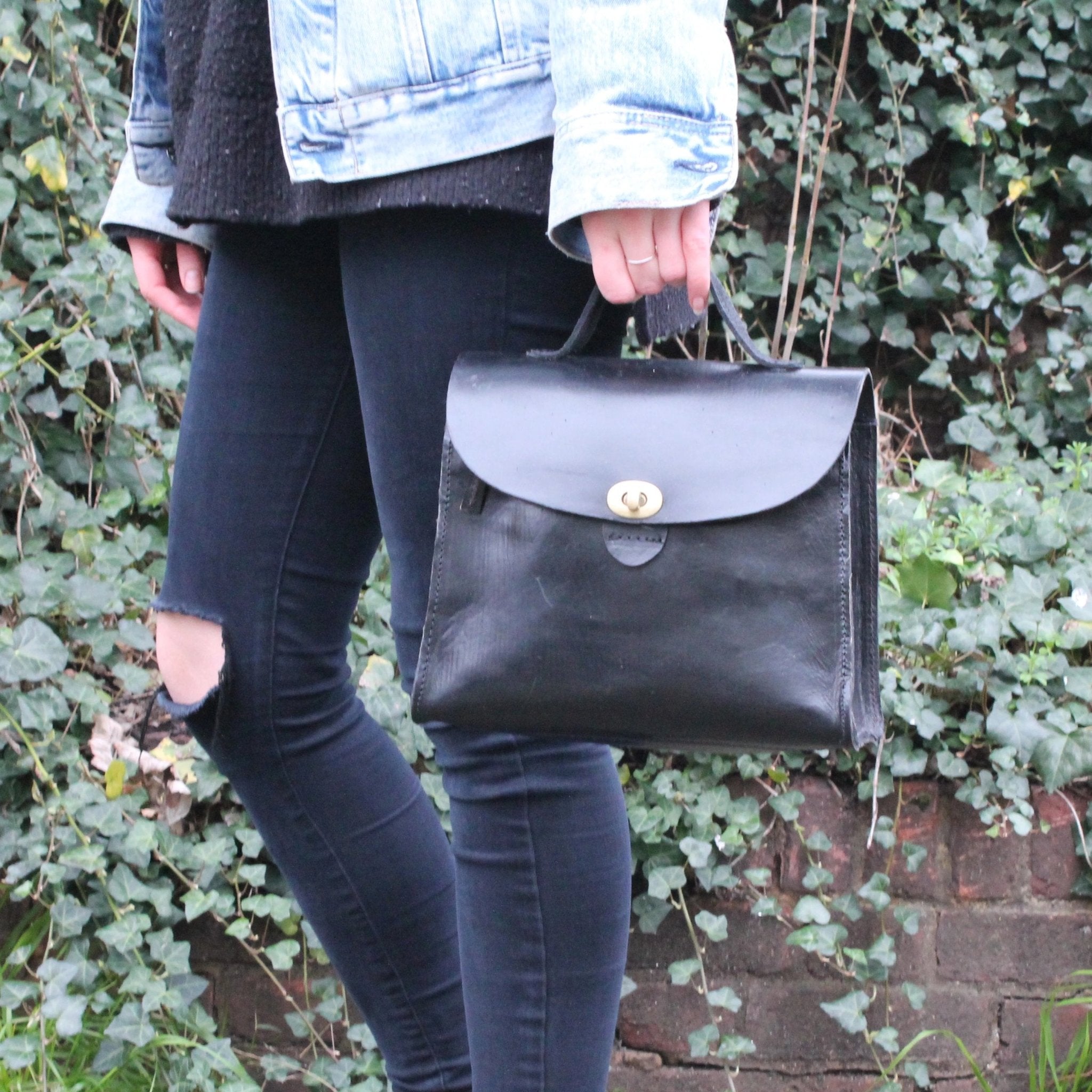 Vicky Black Leather Handbag - Artisan Stories