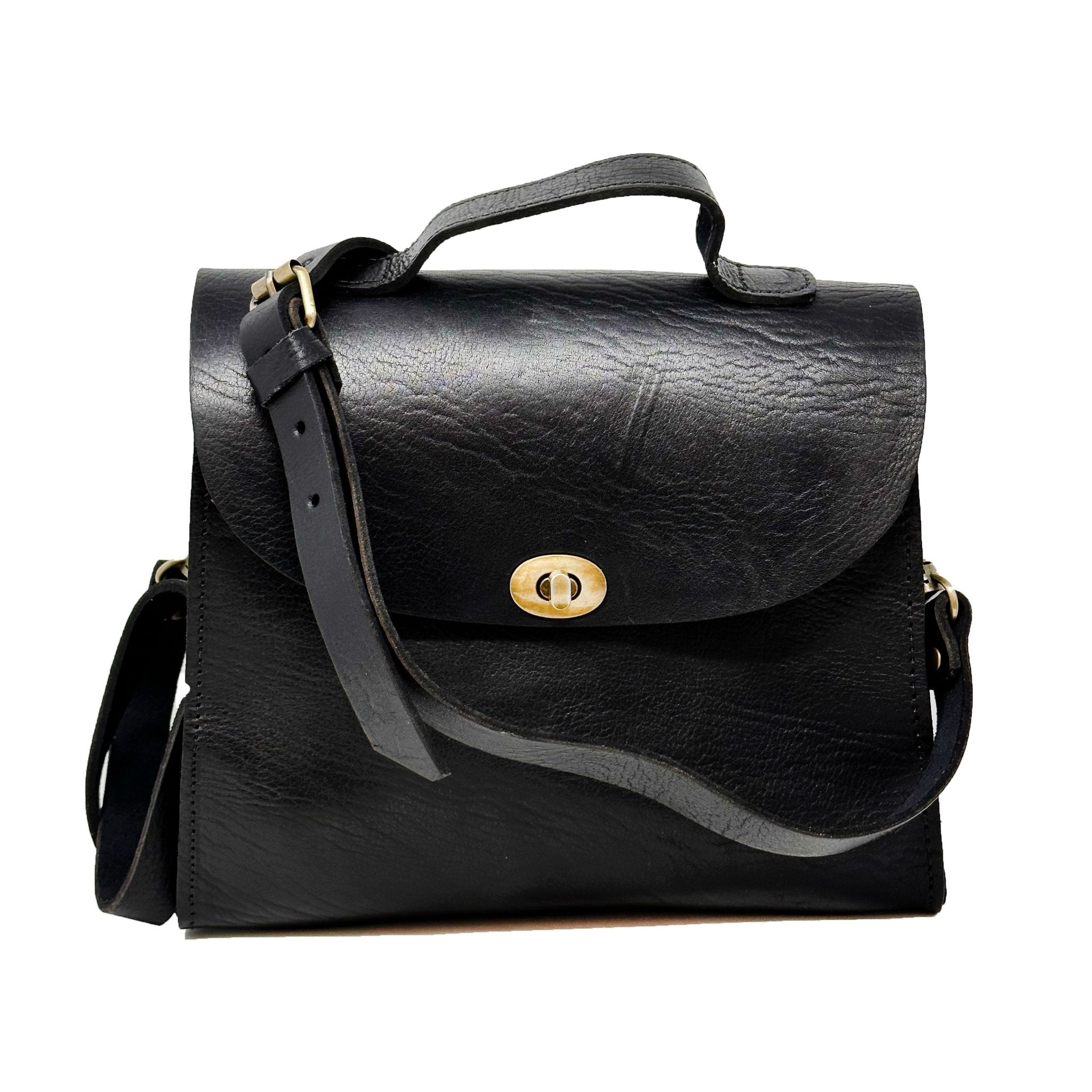 Vicky Black Leather Handbag - Artisan Stories