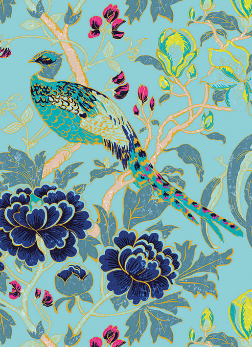Magnolia Peacock Greeting card