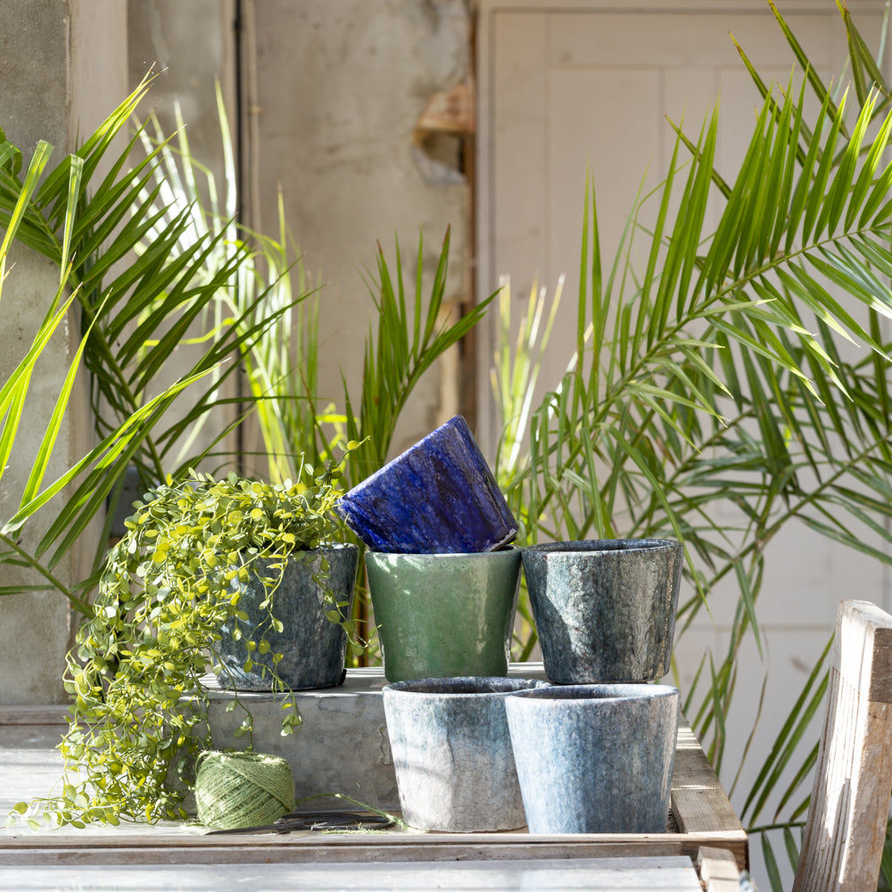 Pot hollandais de style ancien bleu/vert 6 modèles assortis