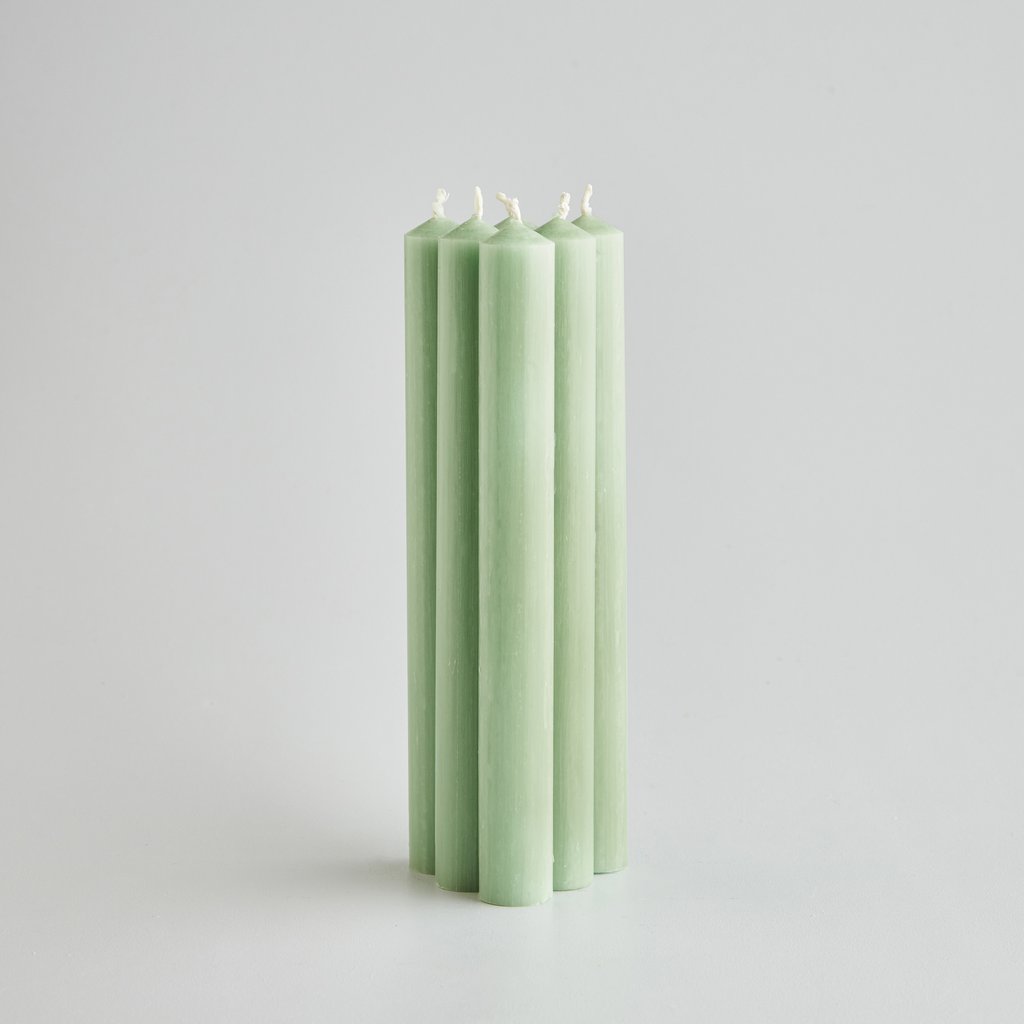 St Eval Pack Of Dinner Candles - Atlantic Green - Artisan Stories