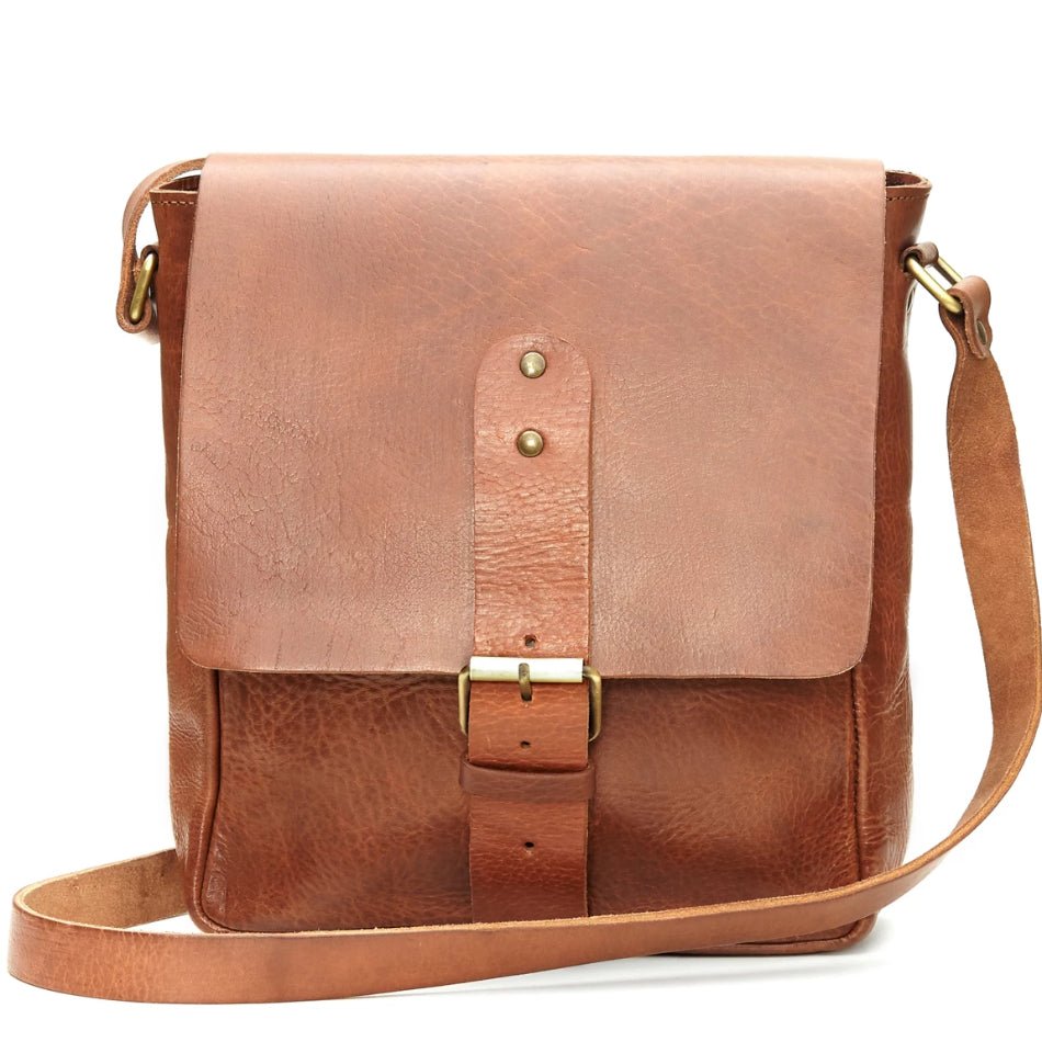 Billy crossbody Leather bag light brown - Artisan Stories