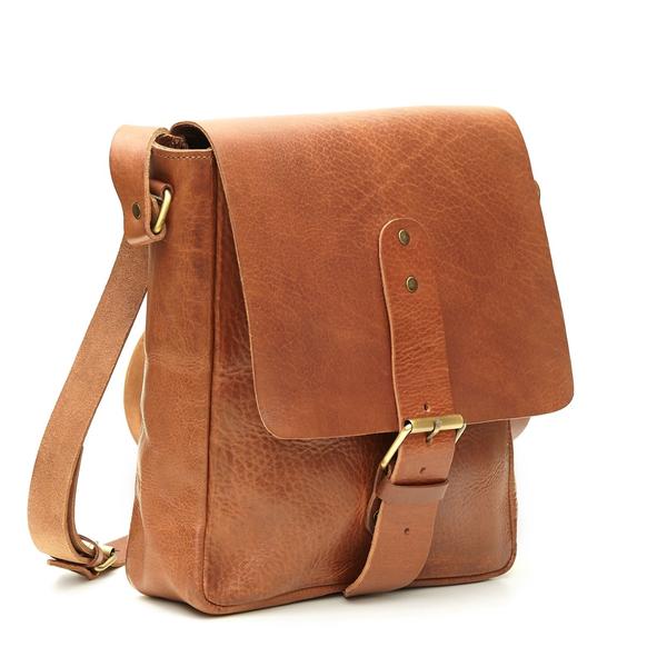Billy crossbody Leather bag light brown - Artisan Stories