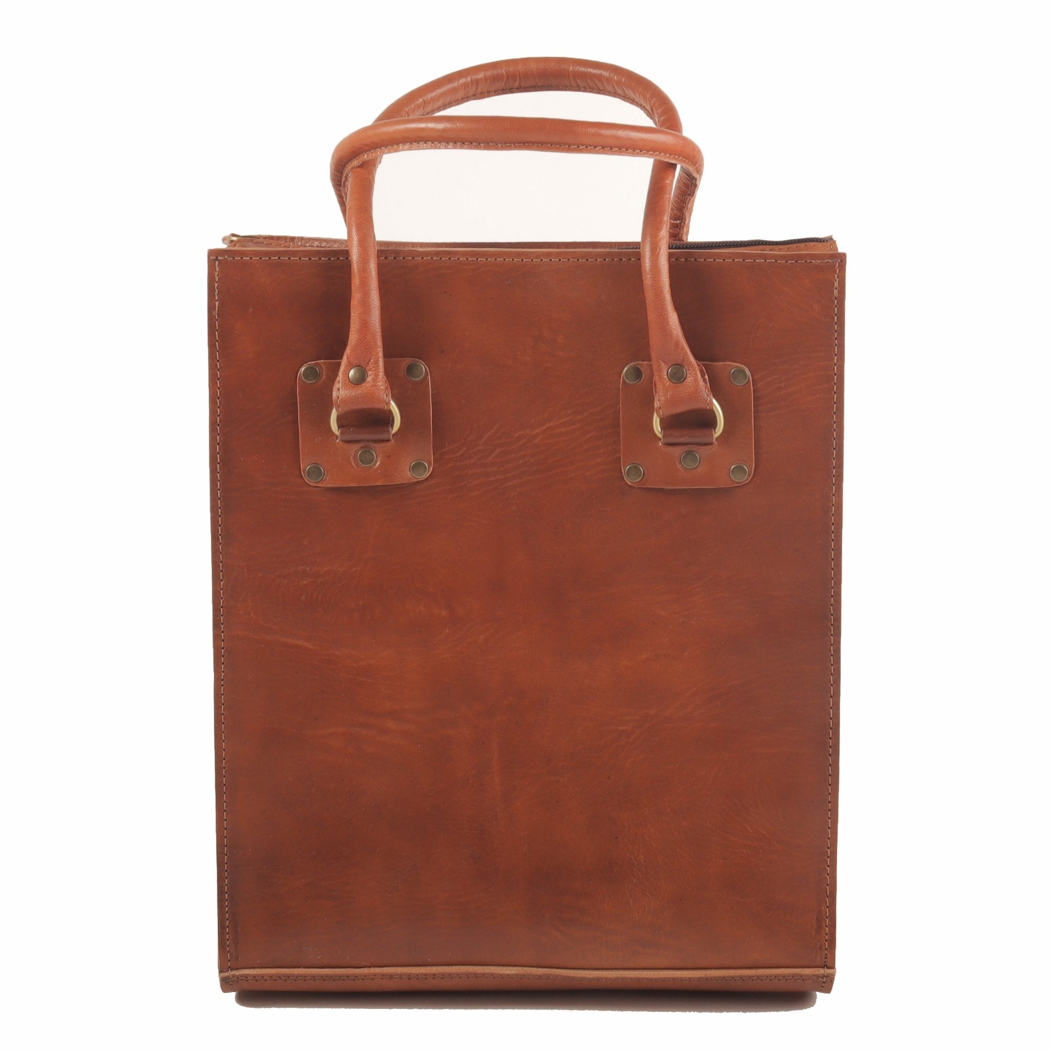 Classic Sofia Leather Tote Bag - Tan - Artisan Stories