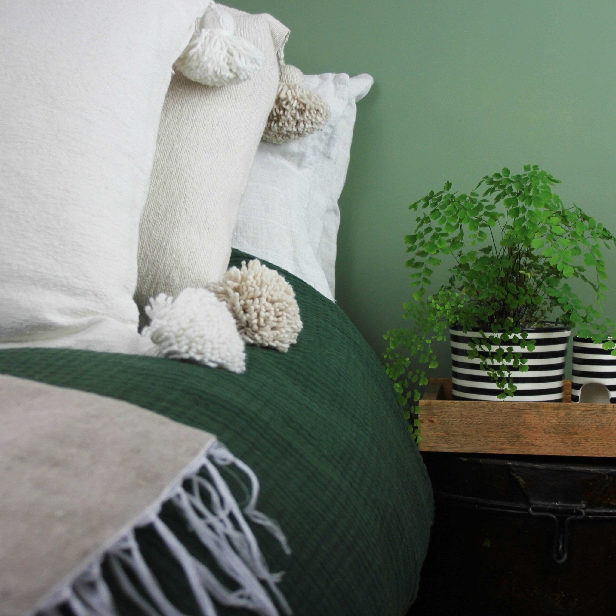Neutral Pom Pom Cushions - Artisan Stories