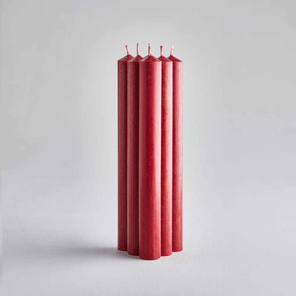 Pack of Dinner Candles - Red - Artisan Stories