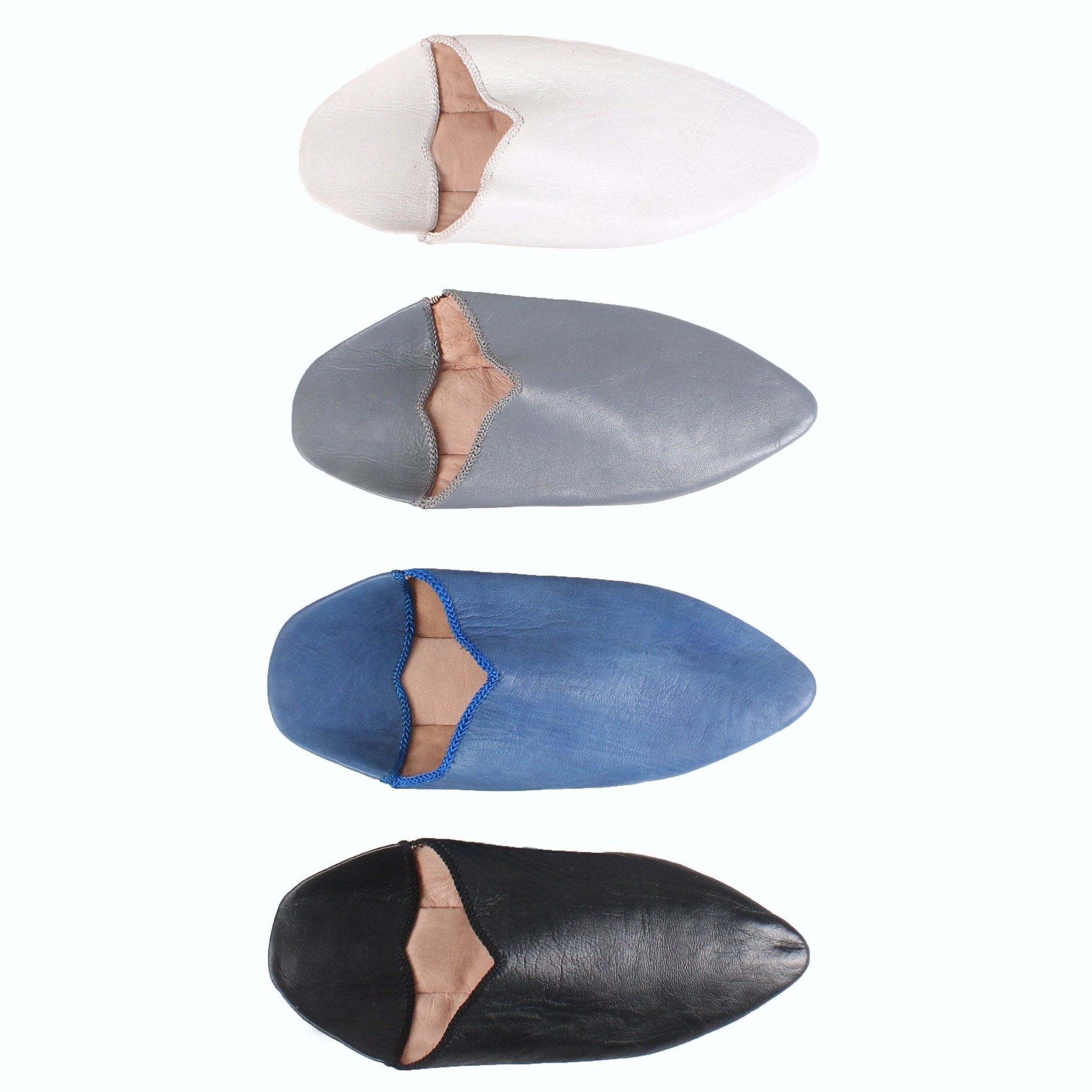 Women’s Moroccan Pointed Babouche Slipper- Grey - Artisan Stories