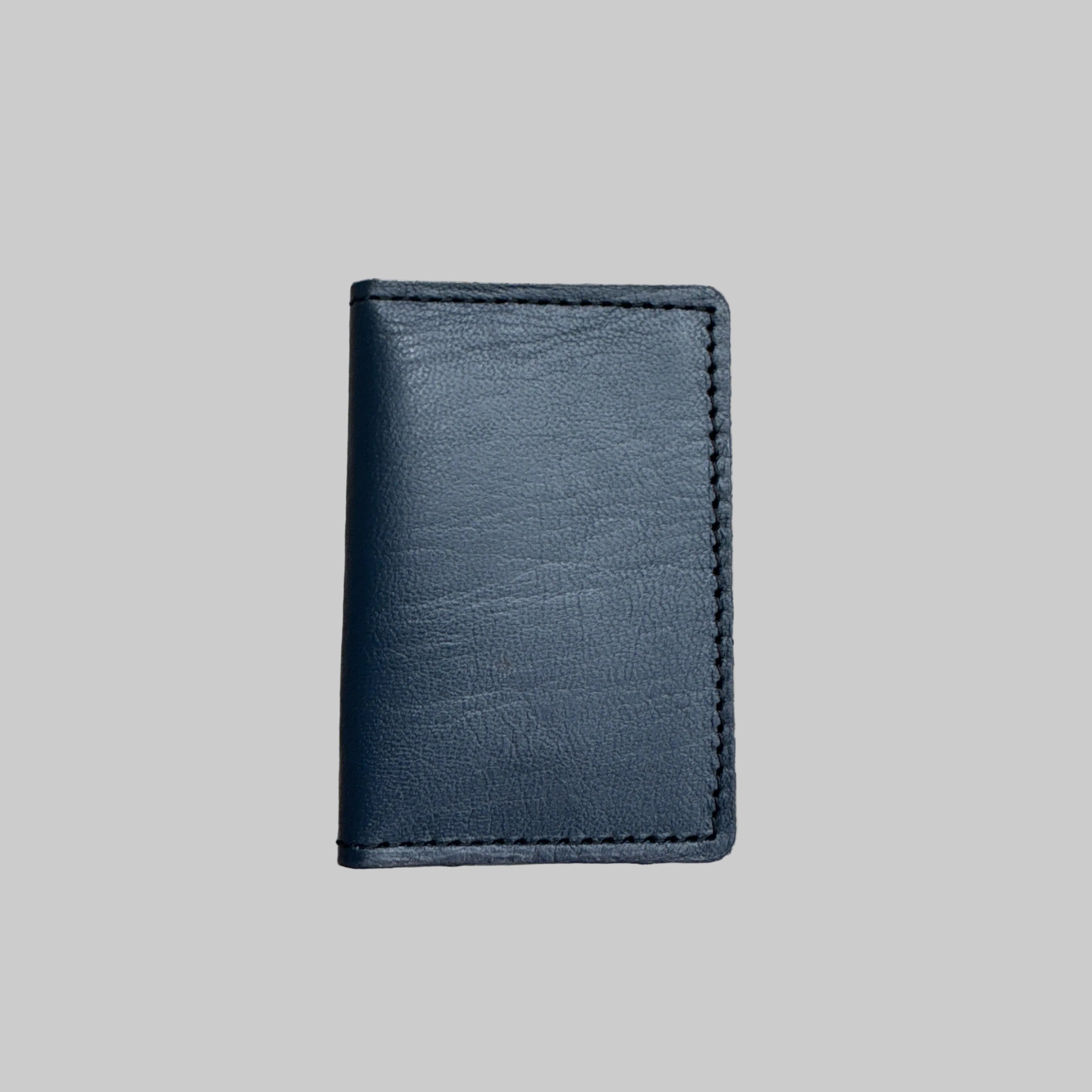 Handmade Leather Folded Card Holder, Sustainable Leather Wallet | 4 Card Slots