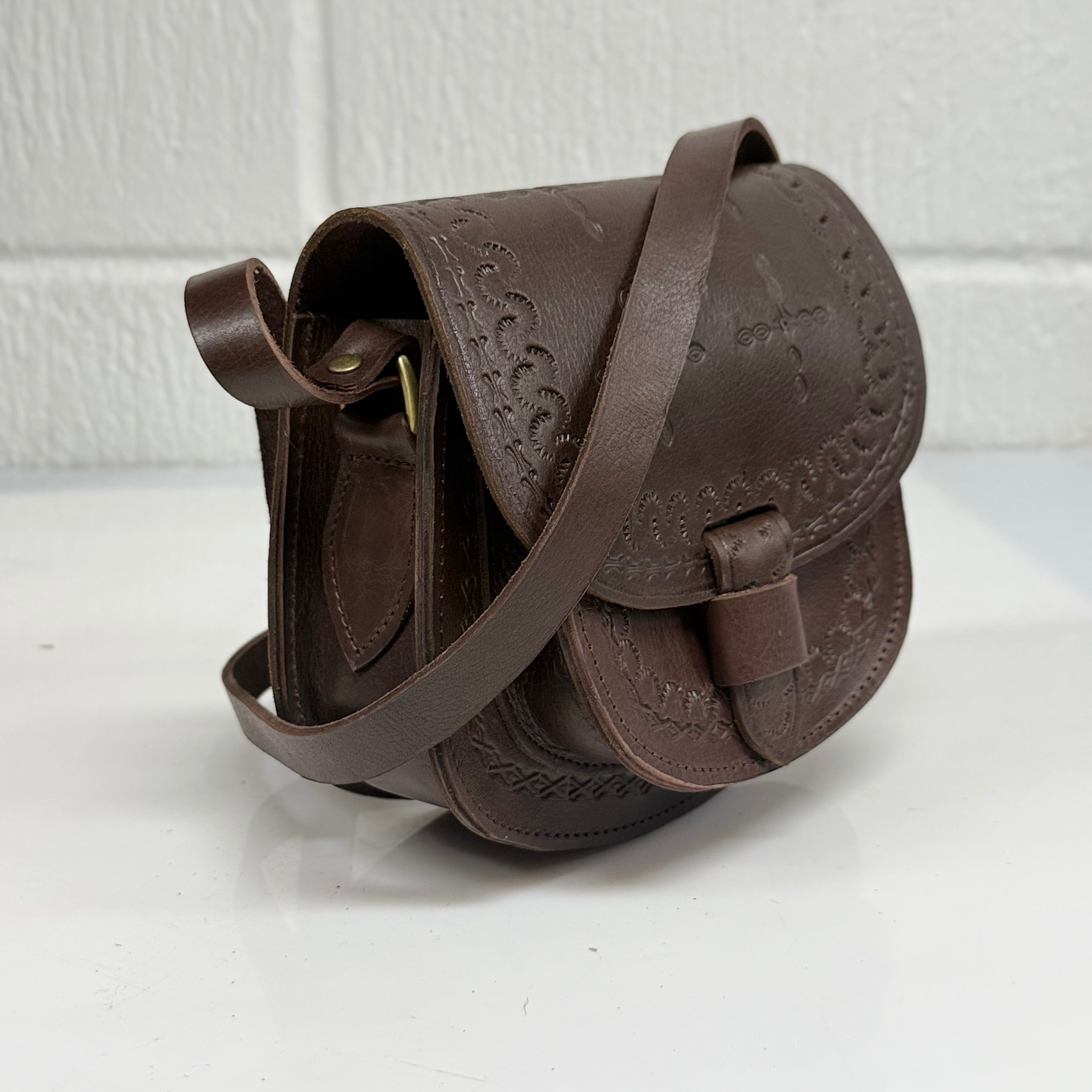 Maya Marteller Leather Saddle Bag