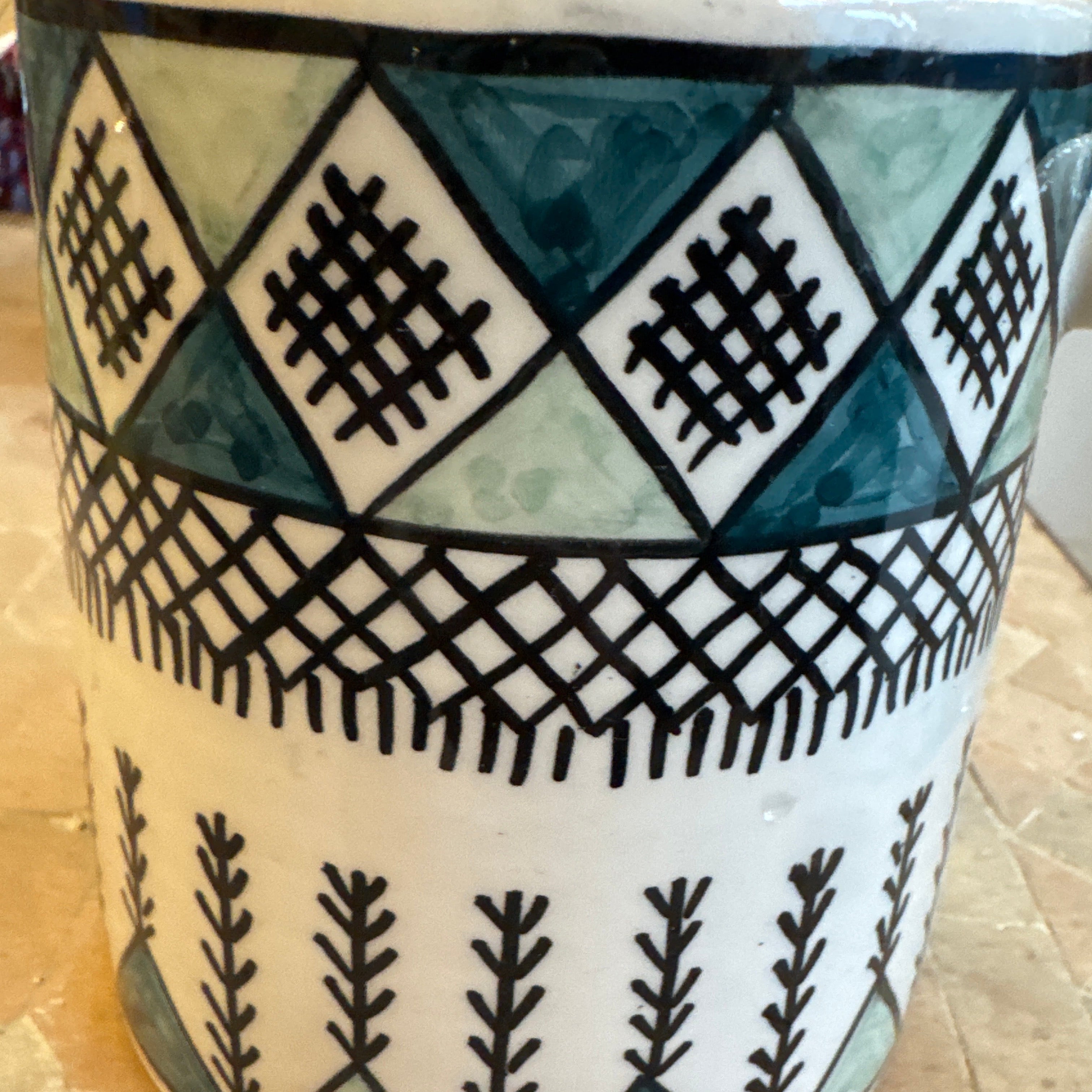 Hand-Painted Blue Ceramic Mug – Large Artisan Coffee Cup | Artisan Stories