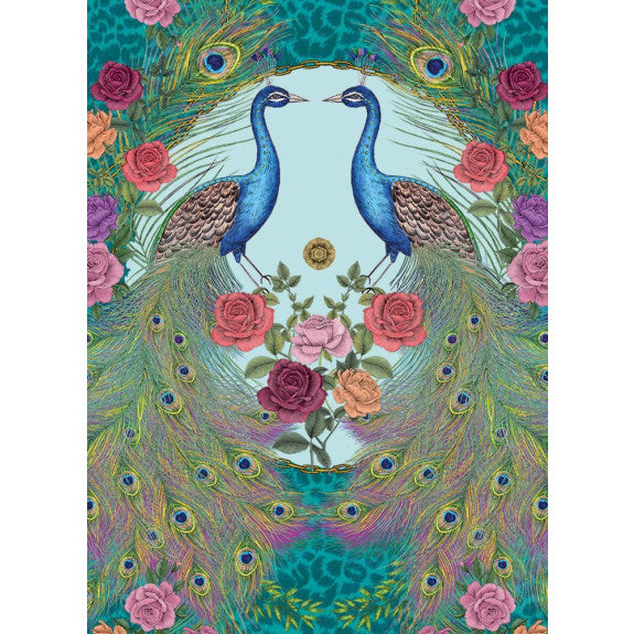 PEACOCK POSEY Greeting Card