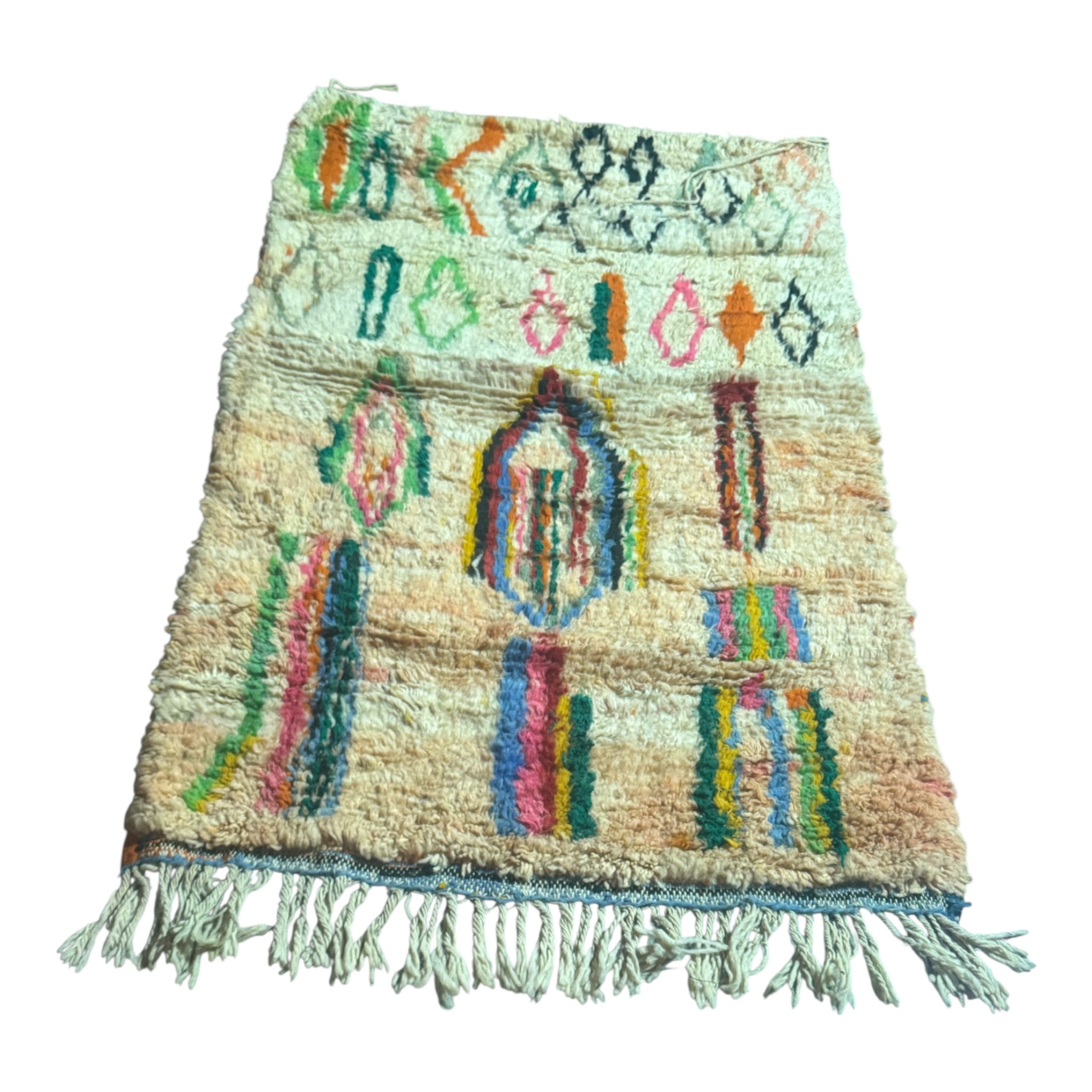 Boujaad wool Rug - Atlas symbols 148 x 98 cm