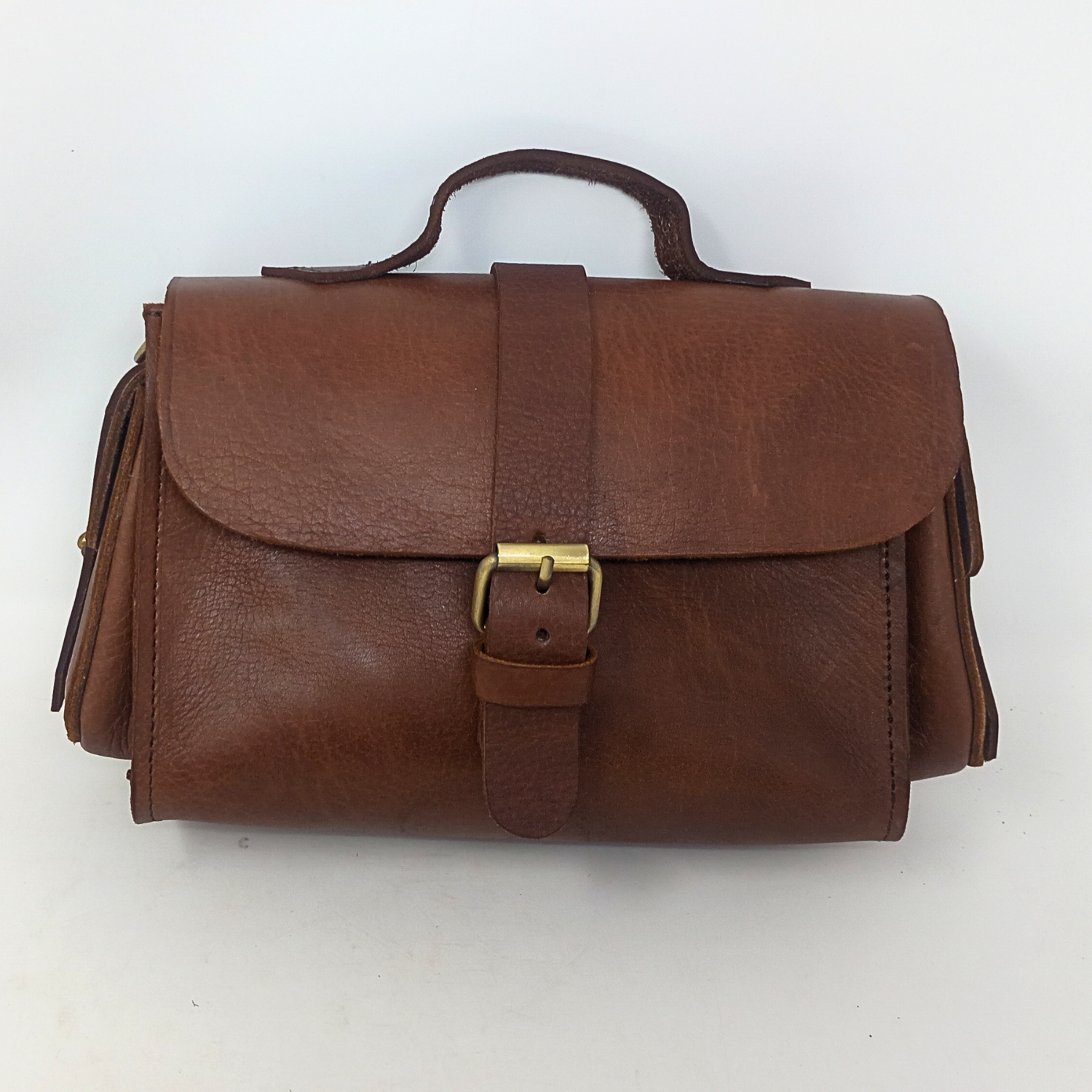 Flora Leather Handbag - dark Brown