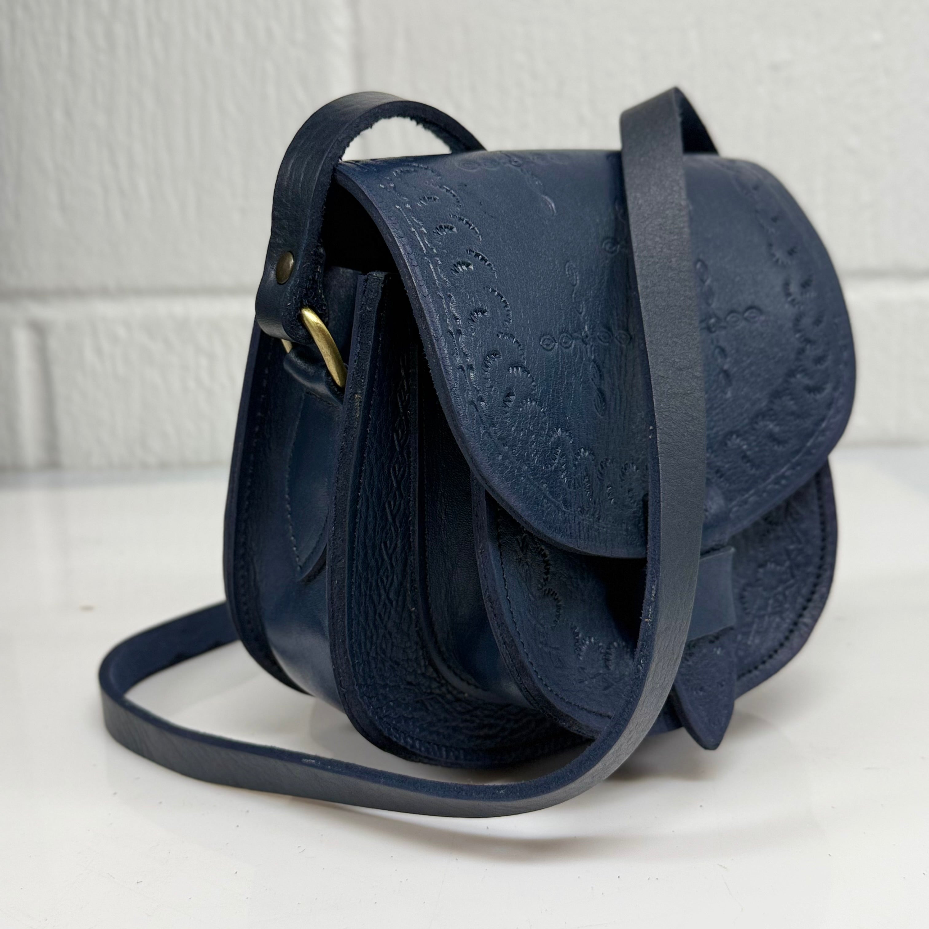 Maya Marteller Leather Saddle Bag