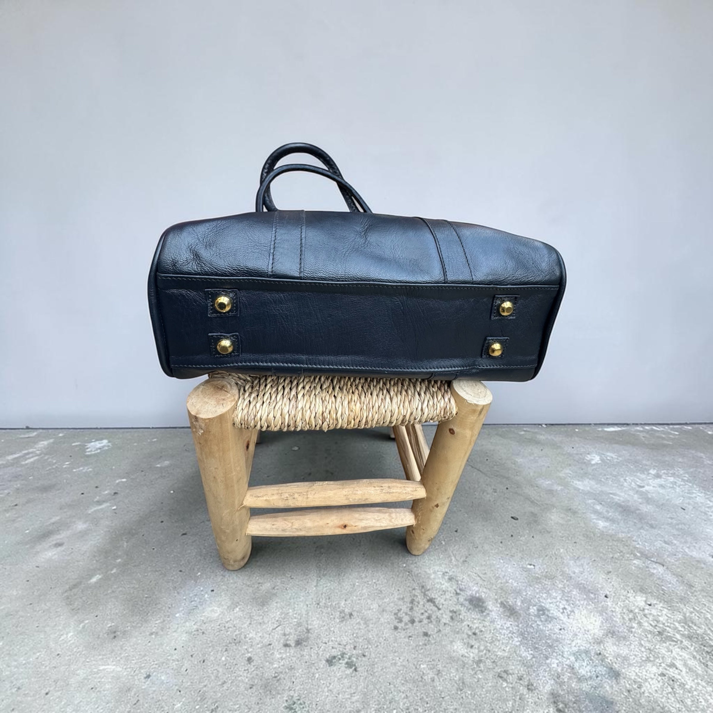 Harriet Navy Blue Leather Tote Bag | Handcrafted Full-Grain Work & Laptop Tote