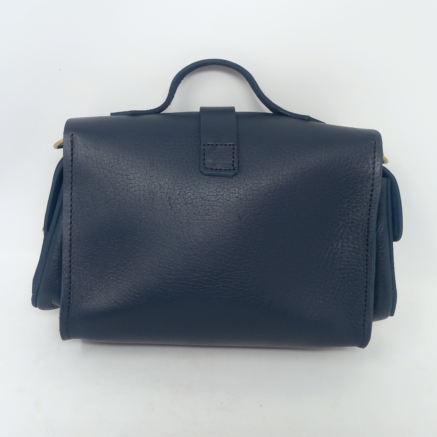 Flora Leather Handbag - Blue