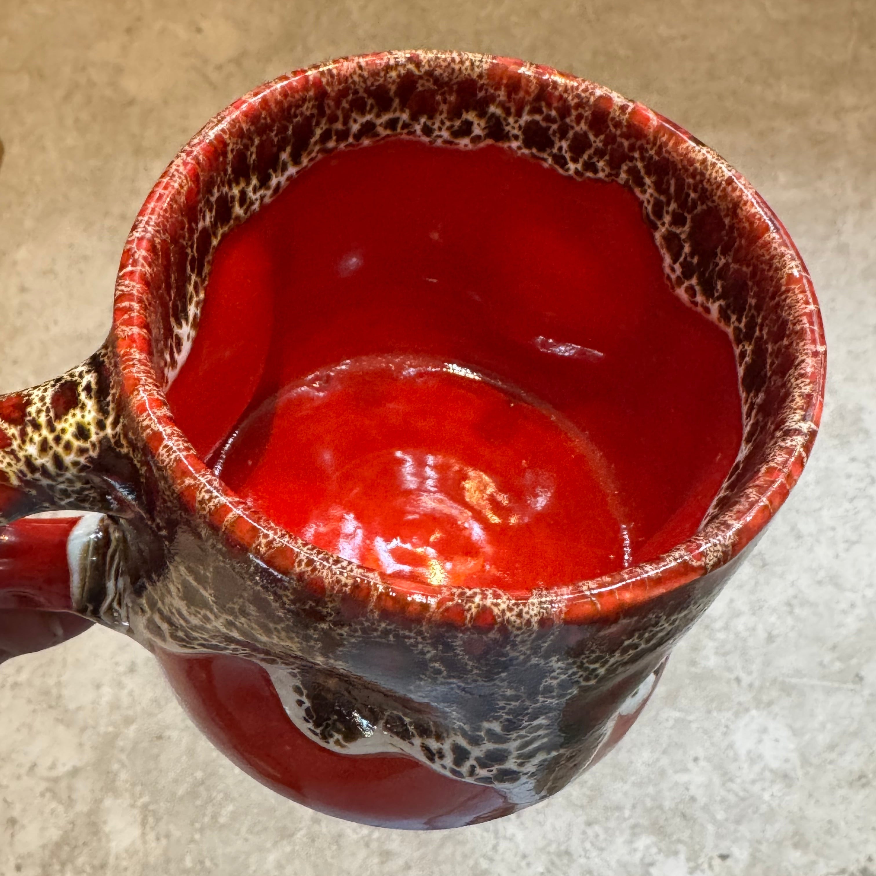 Handmade Moroccan Mug with  Drip Glaze & Dimples