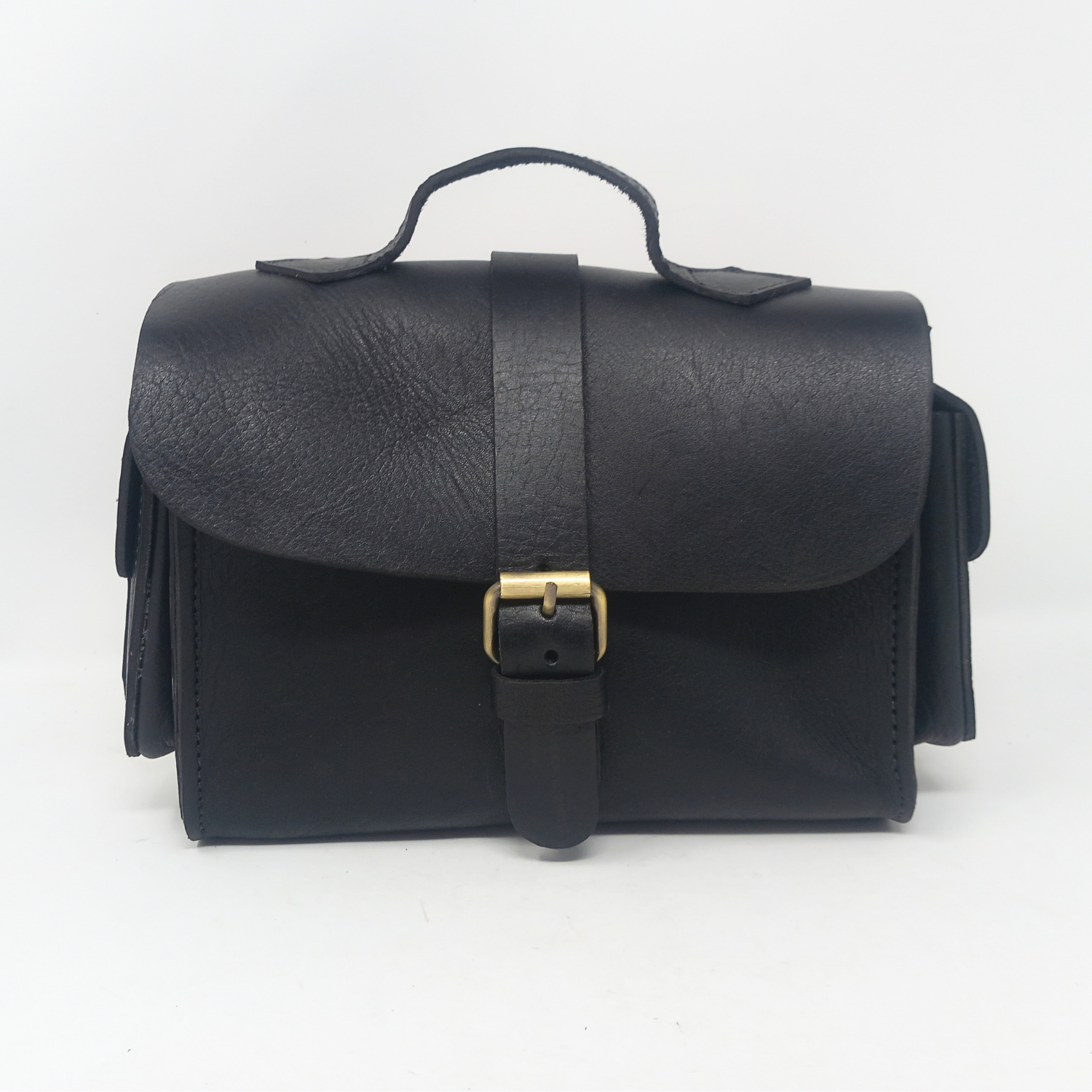 Flora Leather Handbag  Black